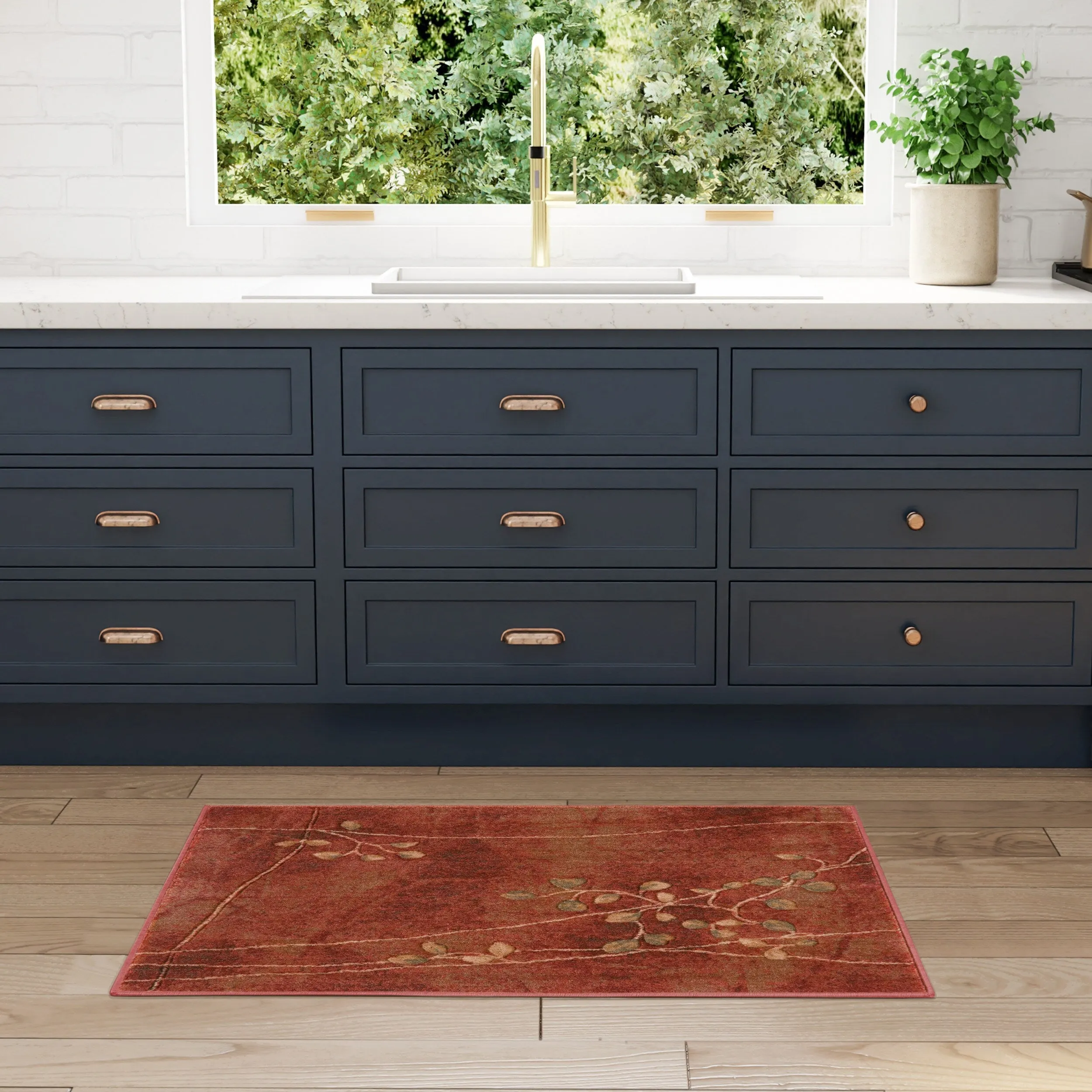 Nourison Susan Contemporary Floral Indoor only Area Rug.