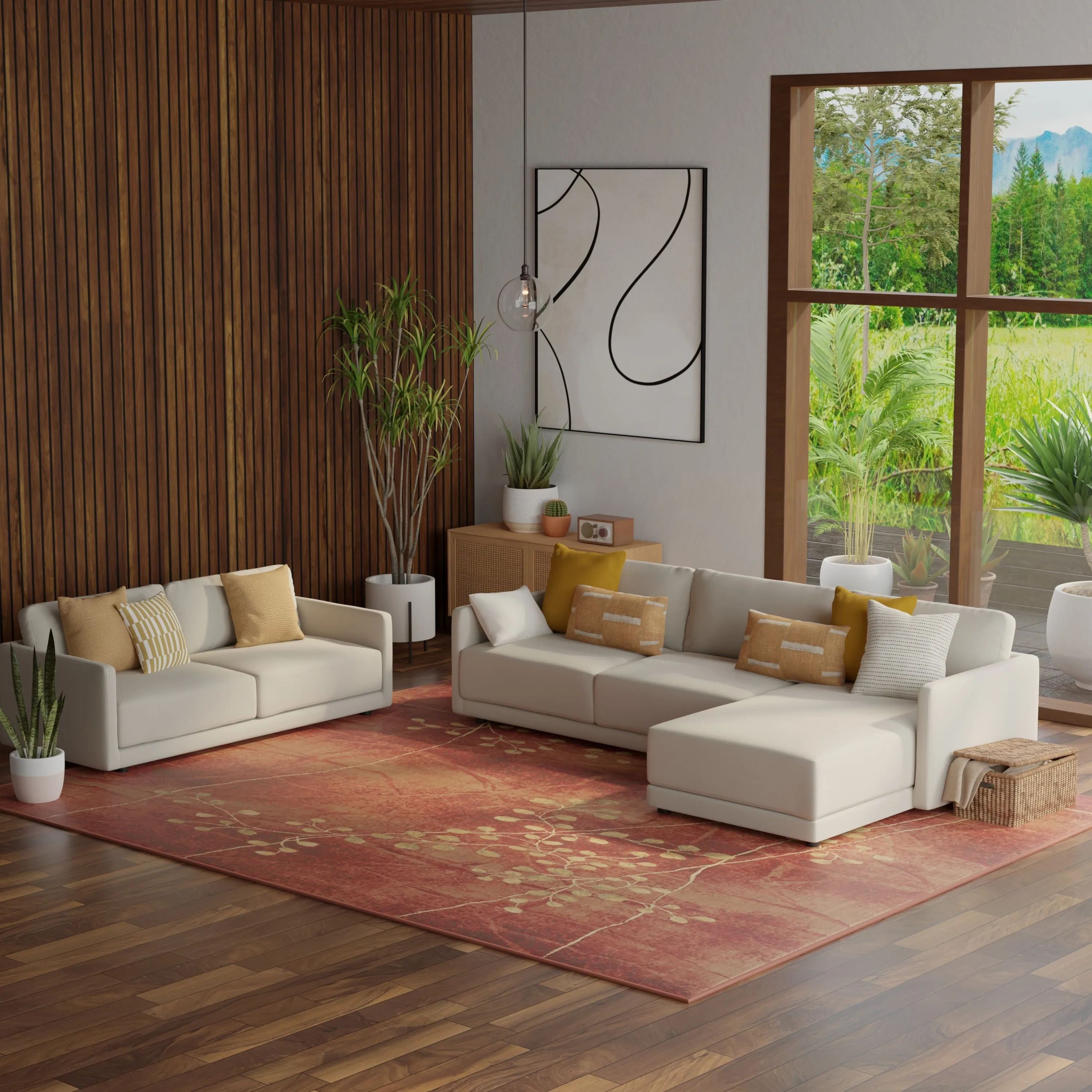 Nourison Susan Contemporary Floral Indoor only Area Rug.