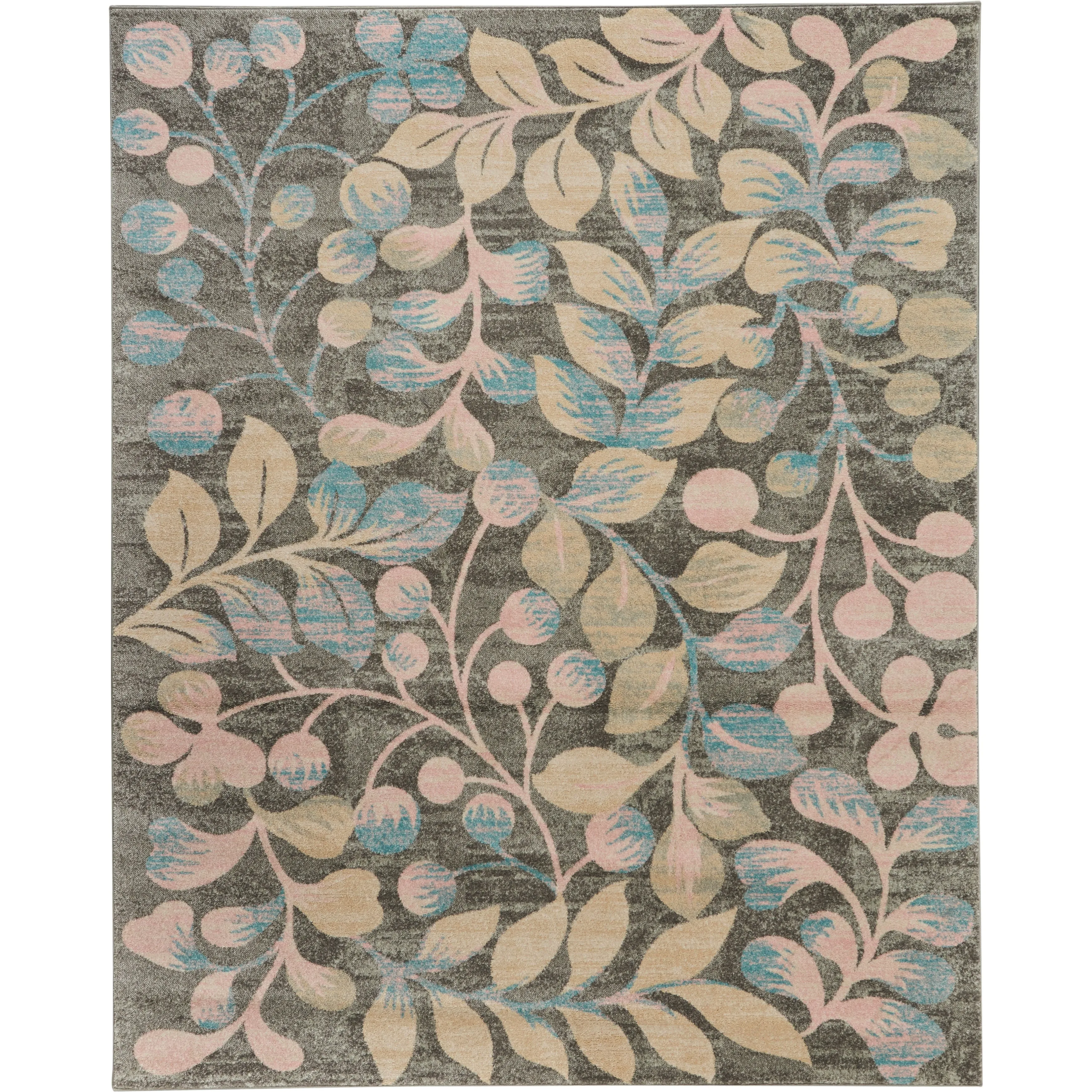 Nourison Tranquil Abstract Floral Leaves Botanical Area Rug