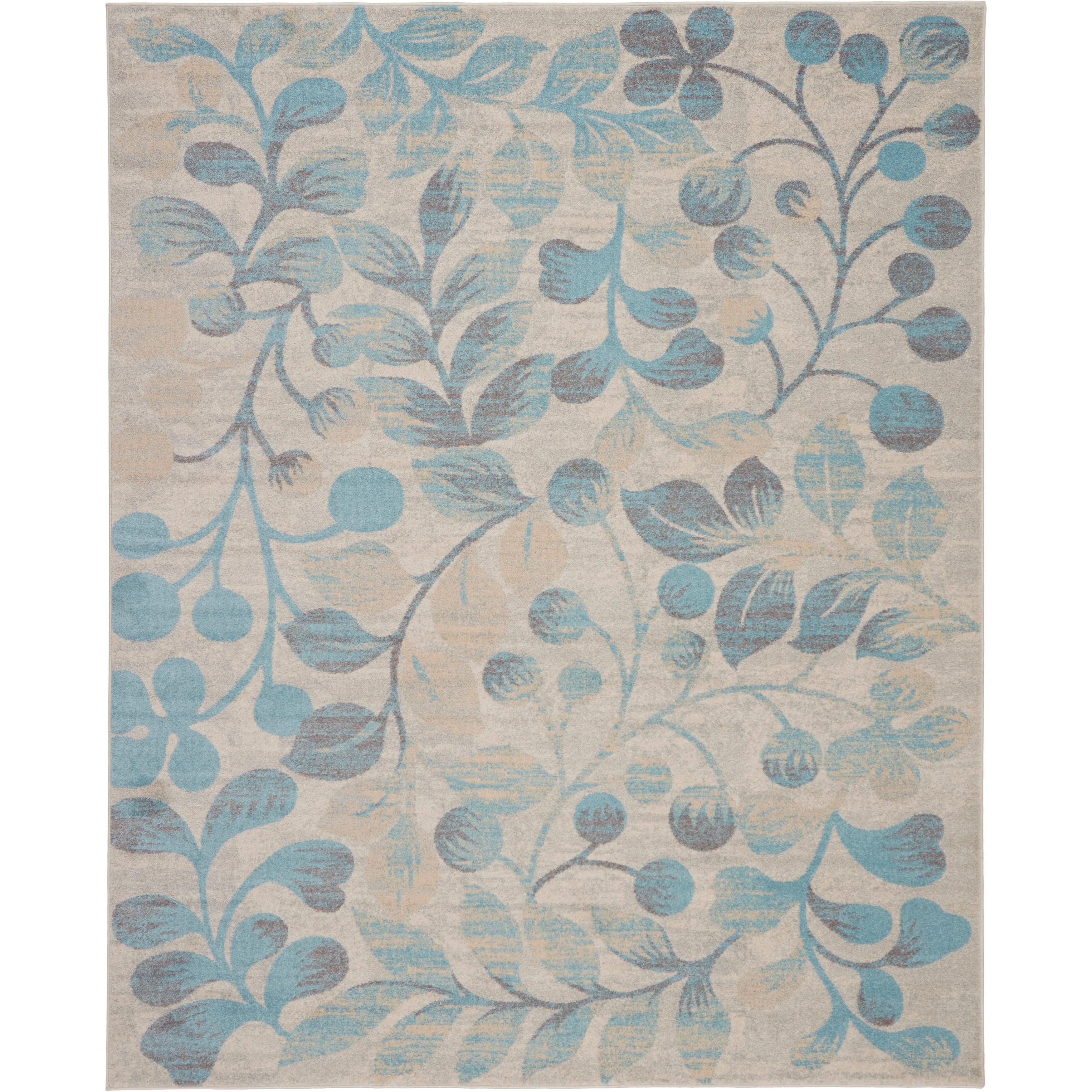 Nourison Tranquil Abstract Floral Leaves Botanical Area Rug