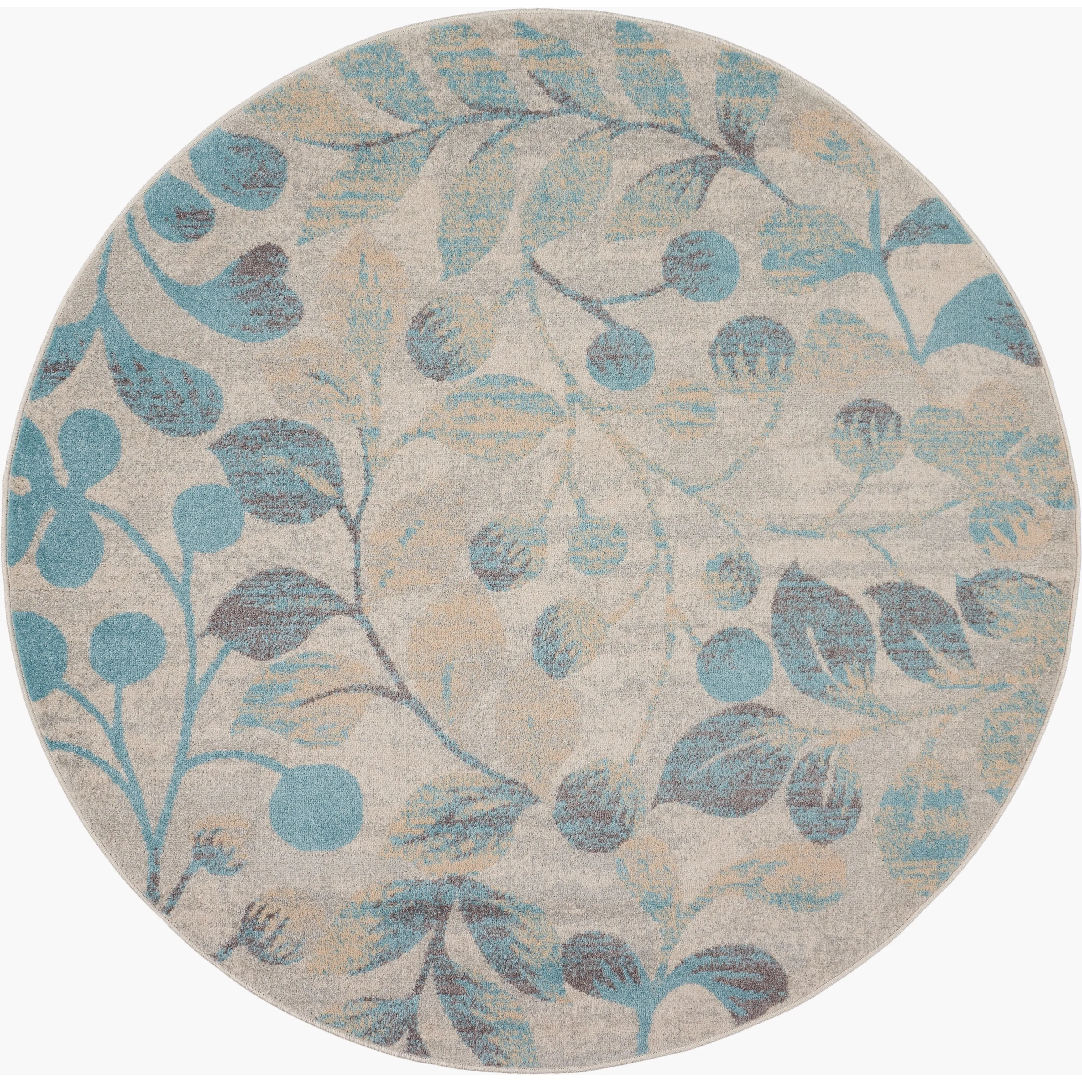 Nourison Tranquil Abstract Floral Leaves Botanical Area Rug