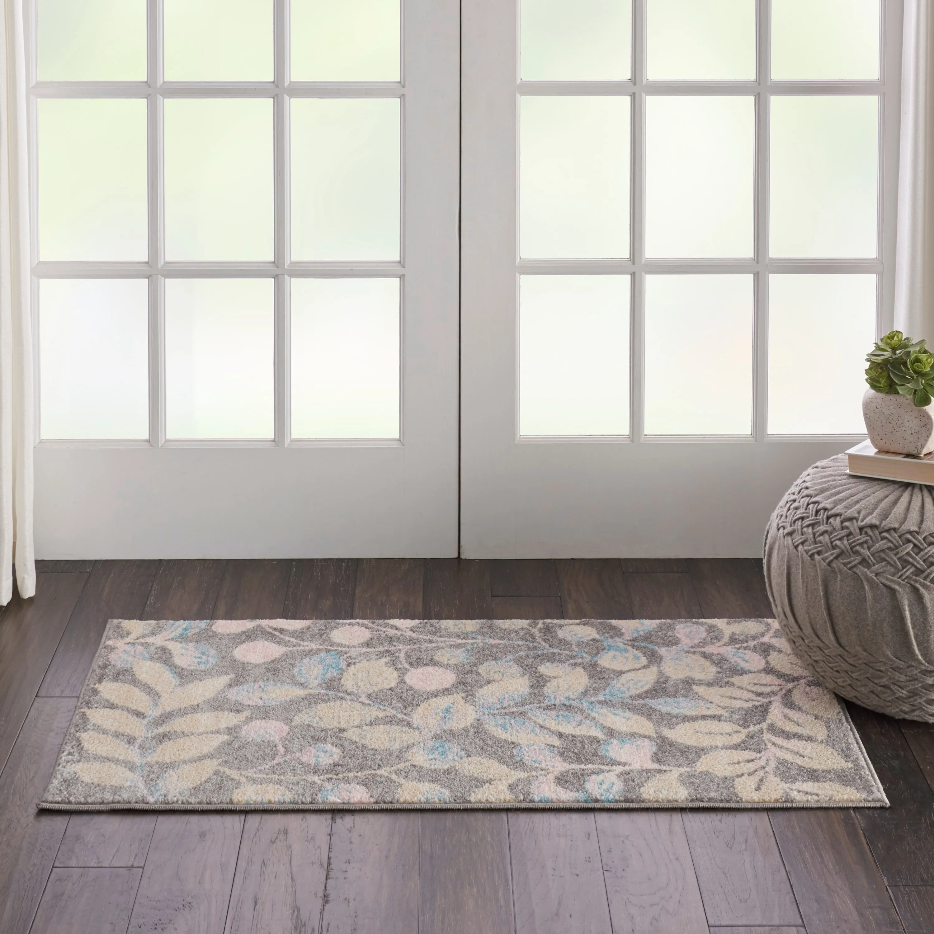 Nourison Tranquil Abstract Floral Leaves Botanical Area Rug