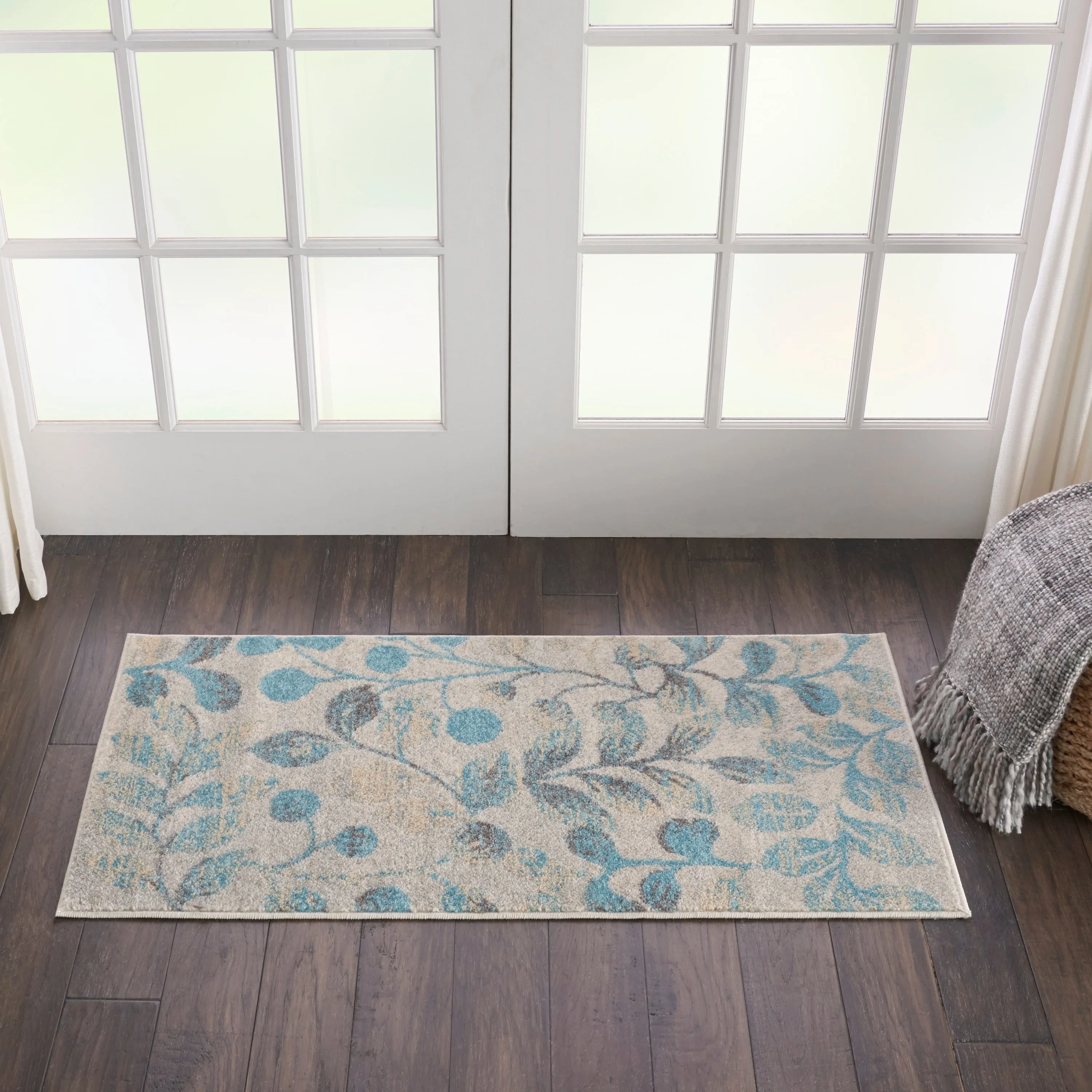 Nourison Tranquil Abstract Floral Leaves Botanical Area Rug