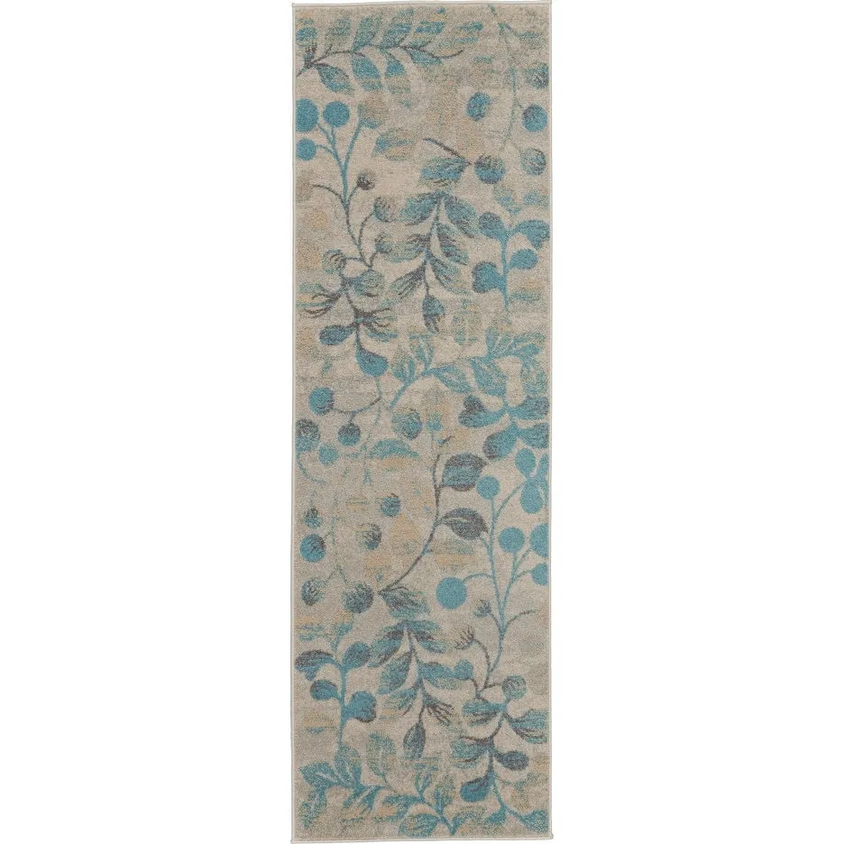 Nourison Tranquil Abstract Floral Leaves Botanical Area Rug