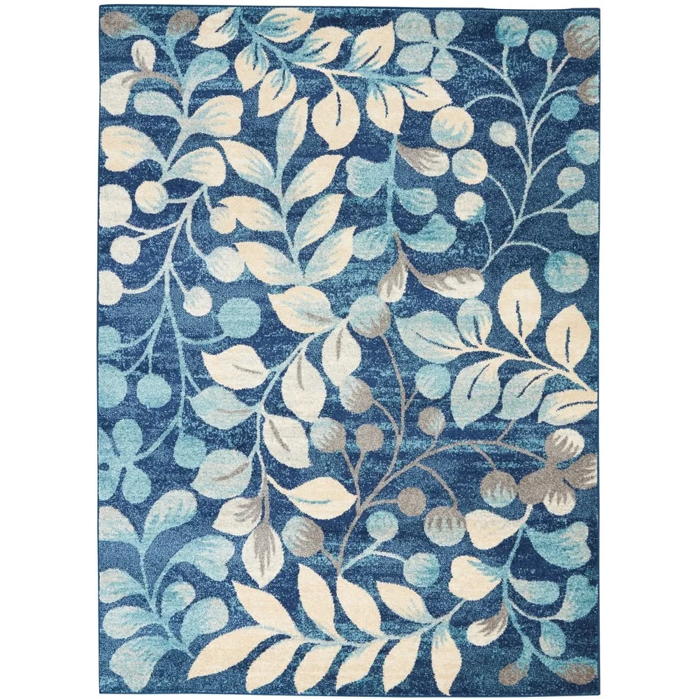 Nourison Tranquil Abstract Floral Leaves Botanical Area Rug