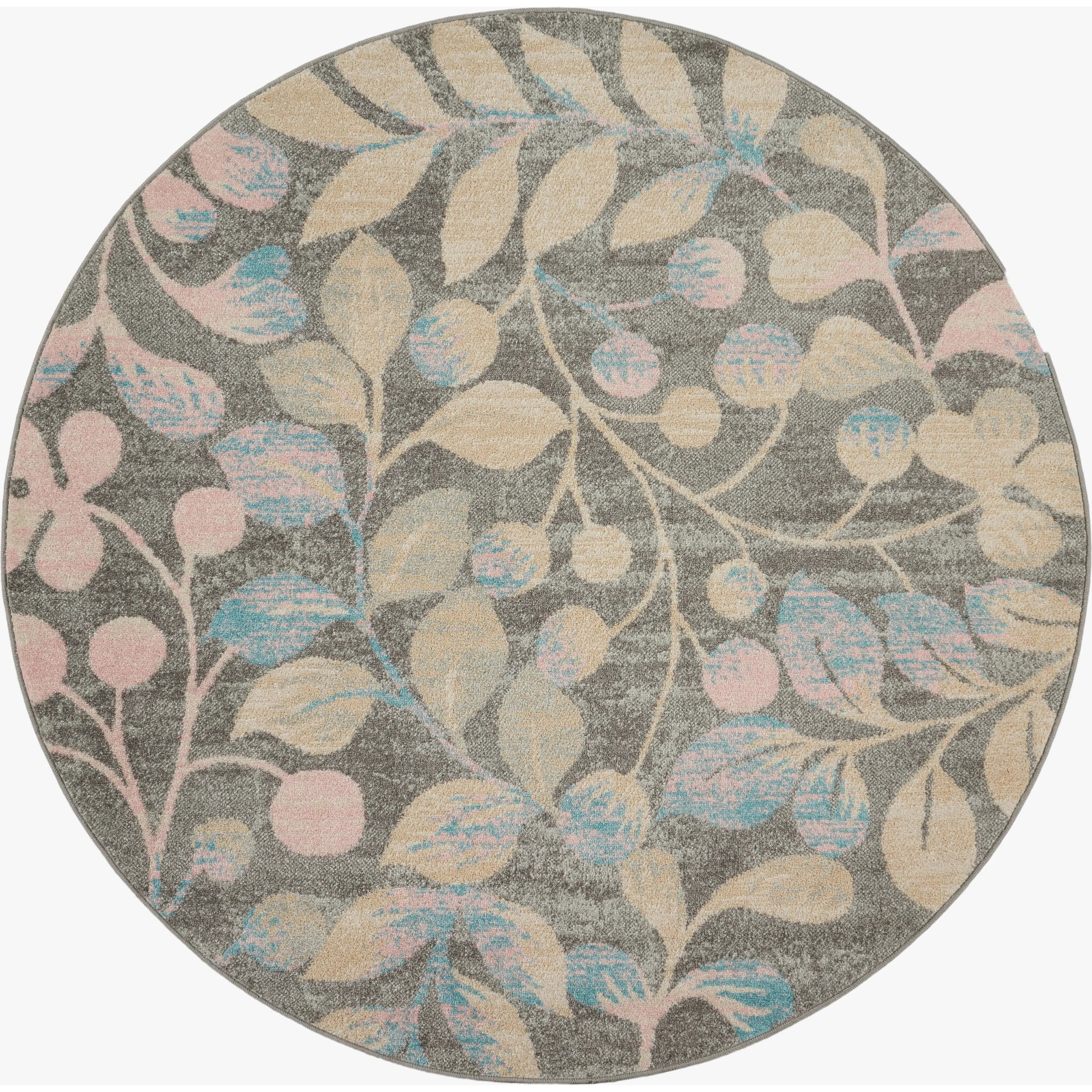 Nourison Tranquil Abstract Floral Leaves Botanical Area Rug