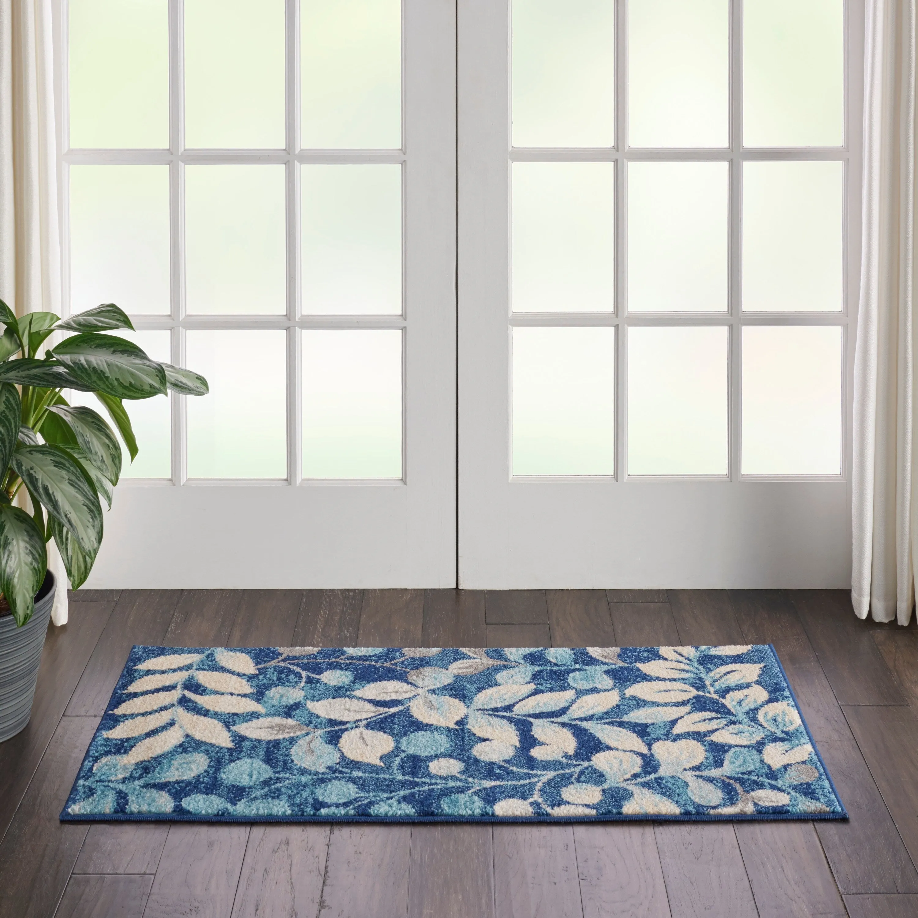 Nourison Tranquil Abstract Floral Leaves Botanical Area Rug