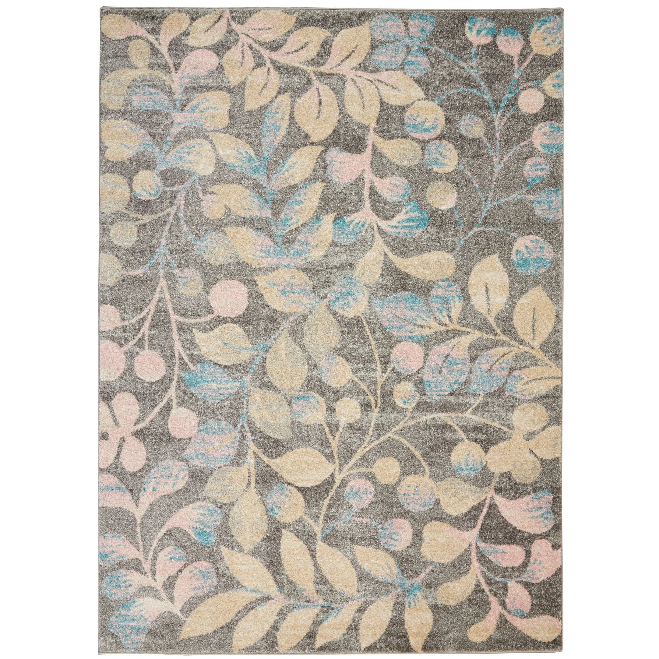 Nourison Tranquil Abstract Floral Leaves Botanical Area Rug