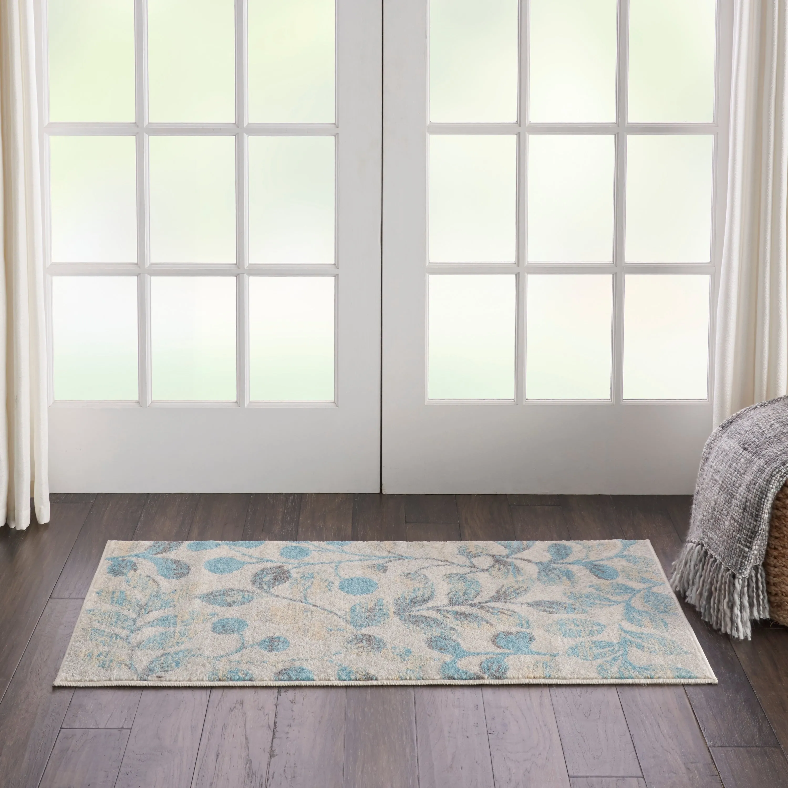 Nourison Tranquil Abstract Floral Leaves Botanical Area Rug