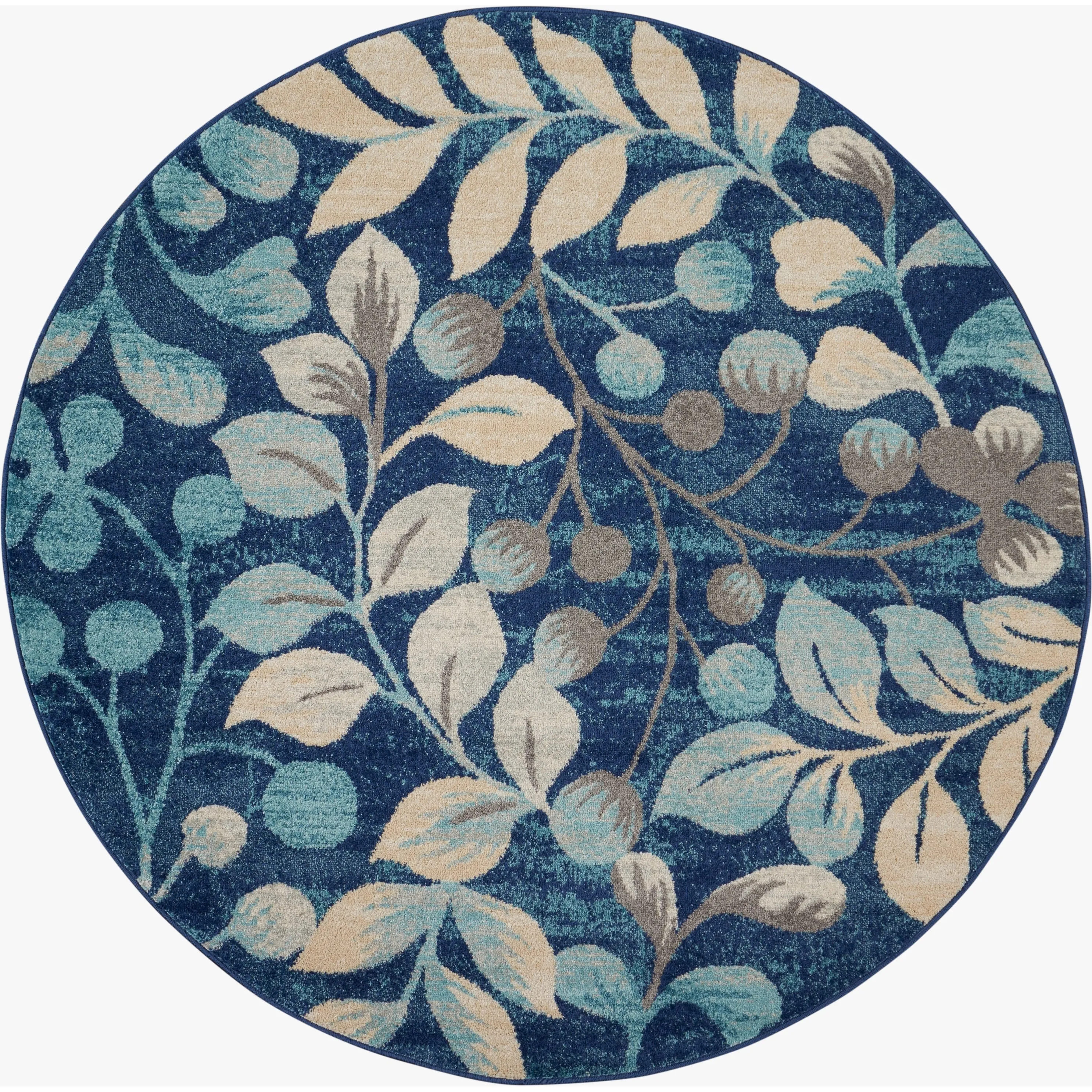 Nourison Tranquil Abstract Floral Leaves Botanical Area Rug