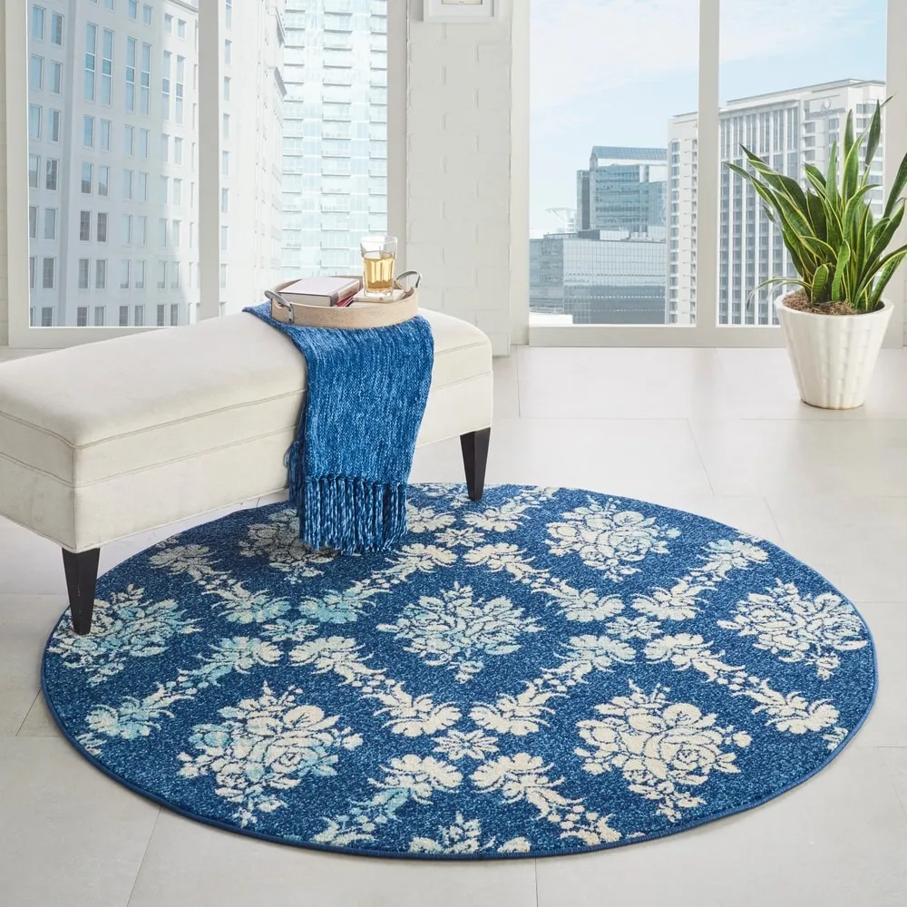 Nourison Tranquil French Country Floral Damask Area Rug