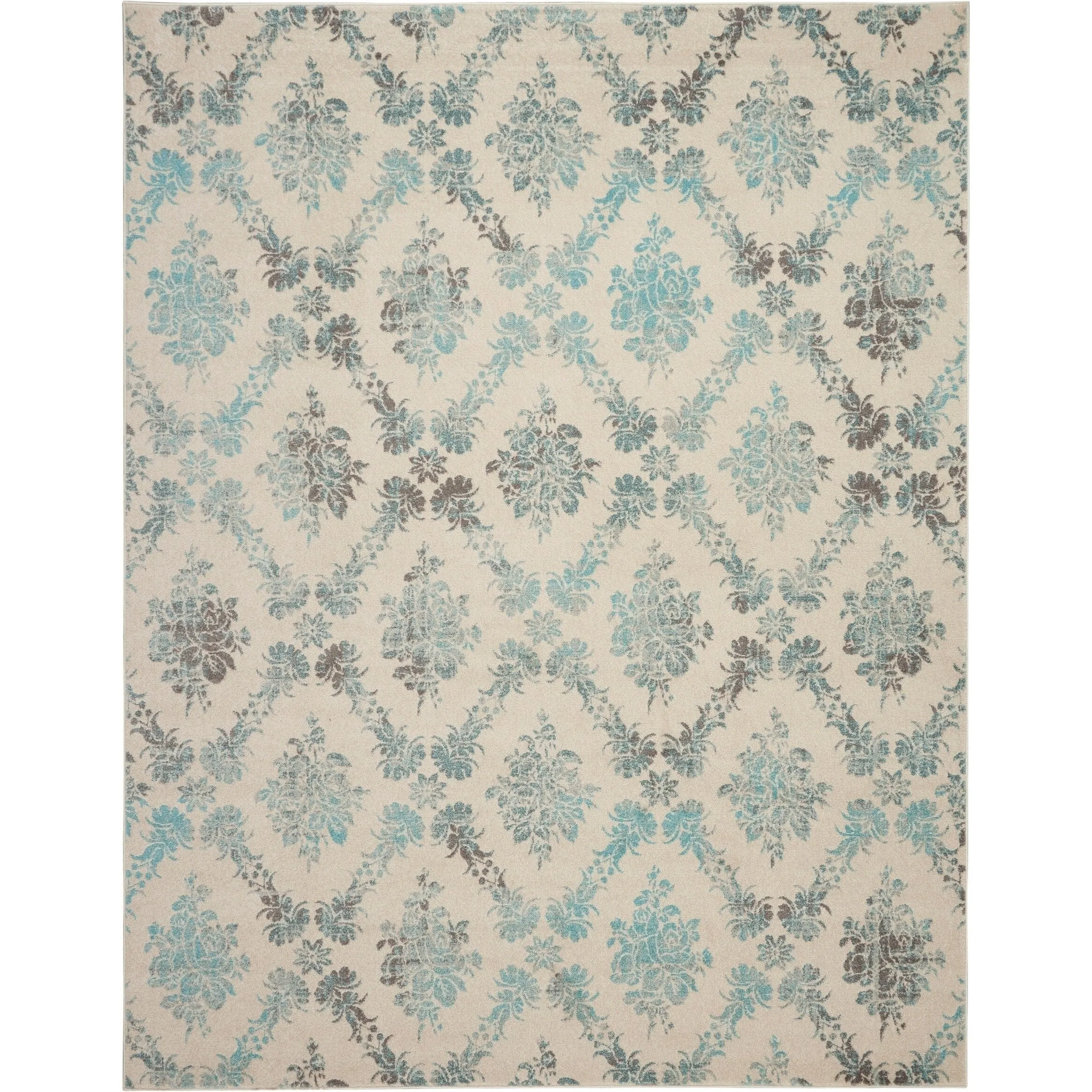 Nourison Tranquil French Country Floral Damask Area Rug