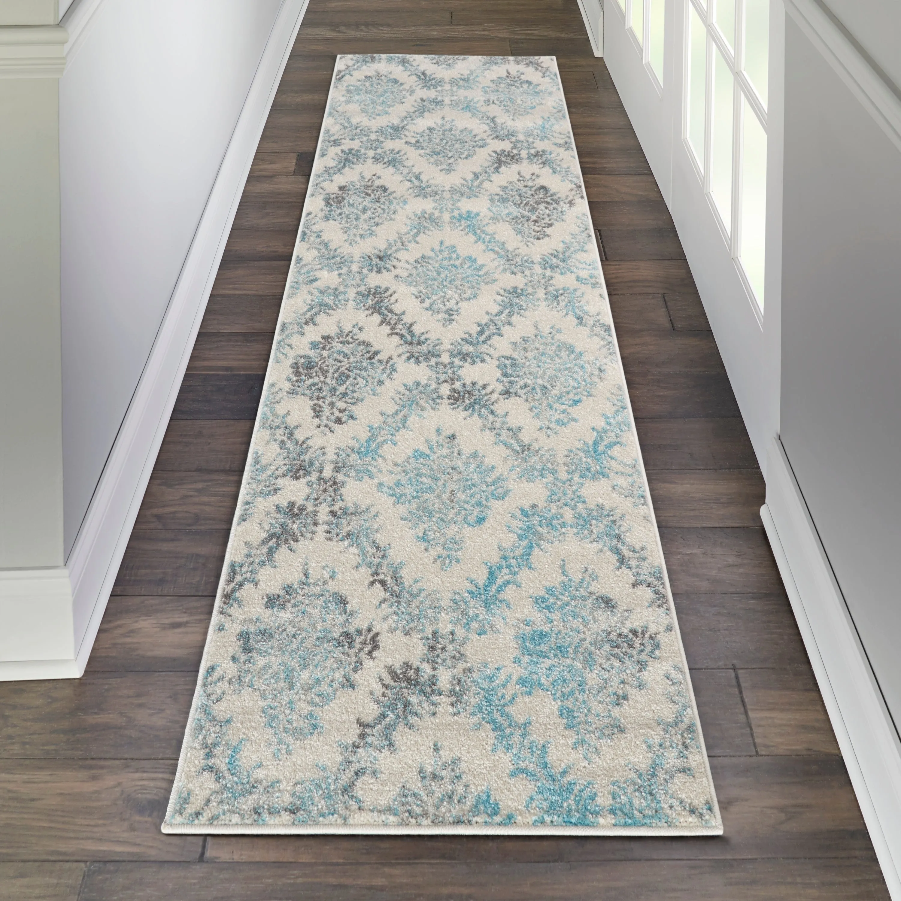 Nourison Tranquil French Country Floral Damask Area Rug