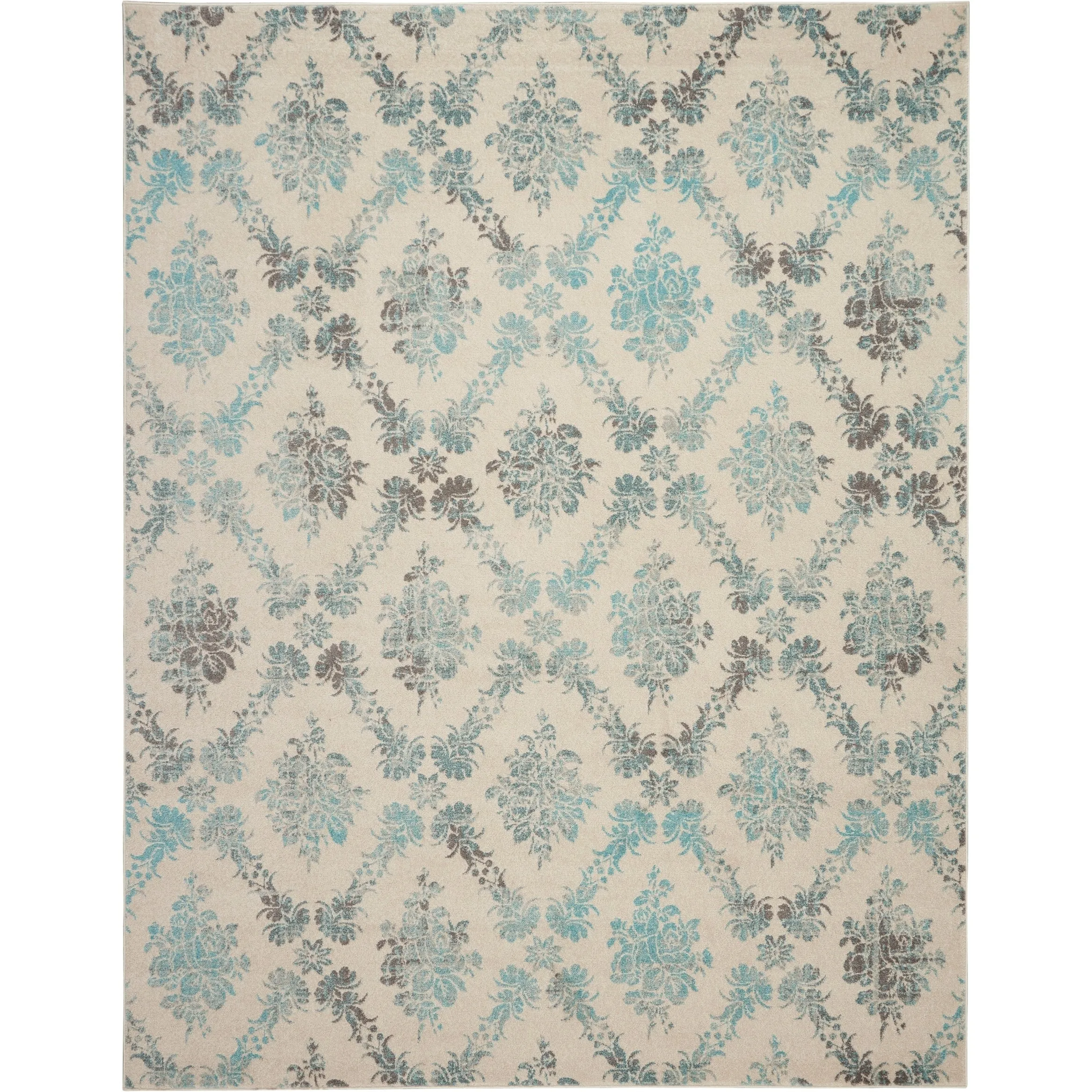 Nourison Tranquil French Country Floral Damask Area Rug
