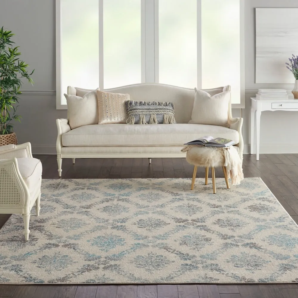 Nourison Tranquil French Country Floral Damask Area Rug