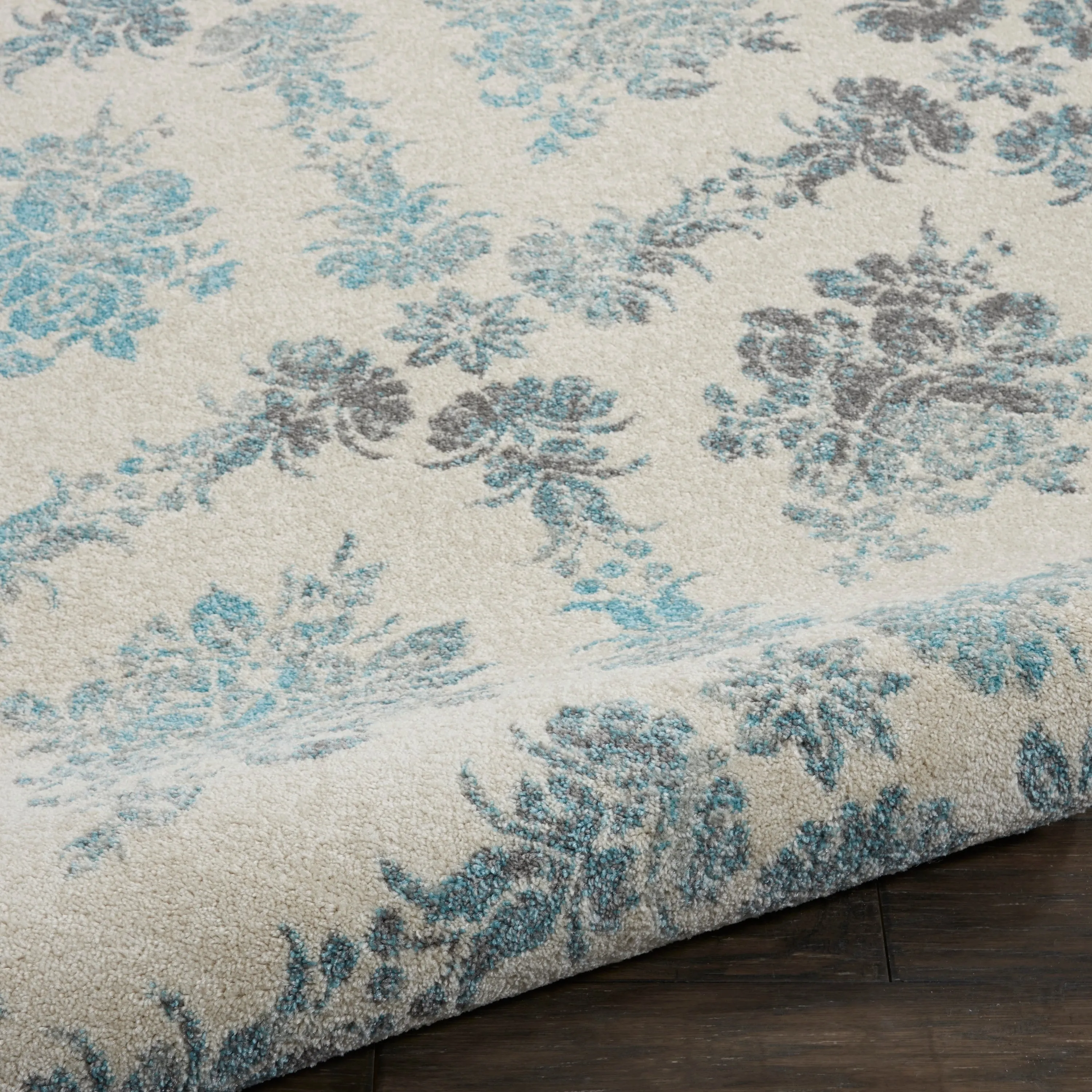 Nourison Tranquil French Country Floral Damask Area Rug
