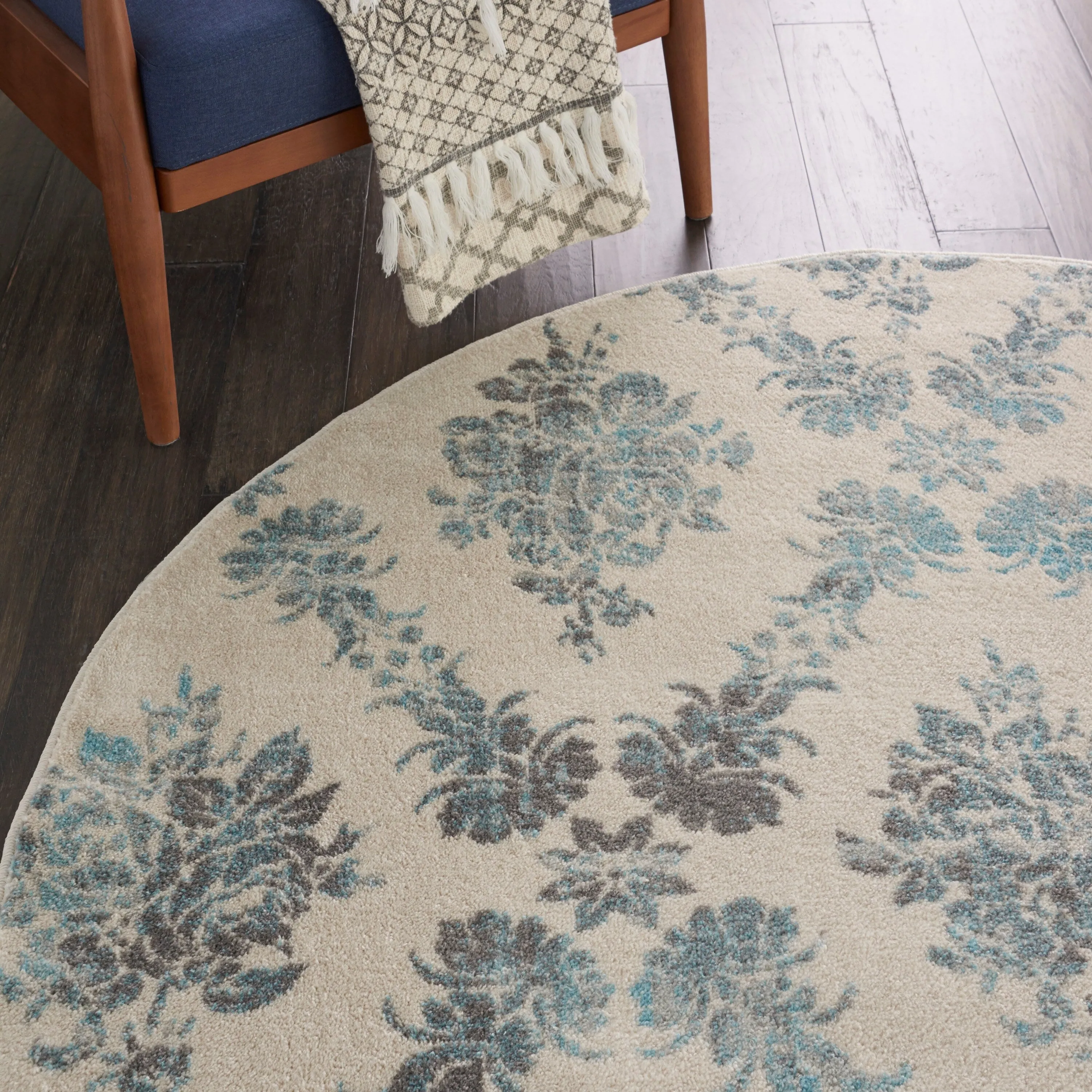 Nourison Tranquil French Country Floral Damask Area Rug