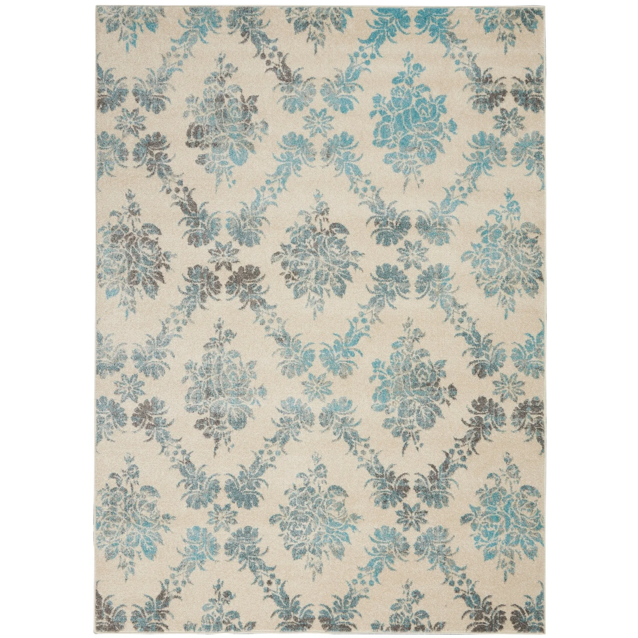 Nourison Tranquil French Country Floral Damask Area Rug