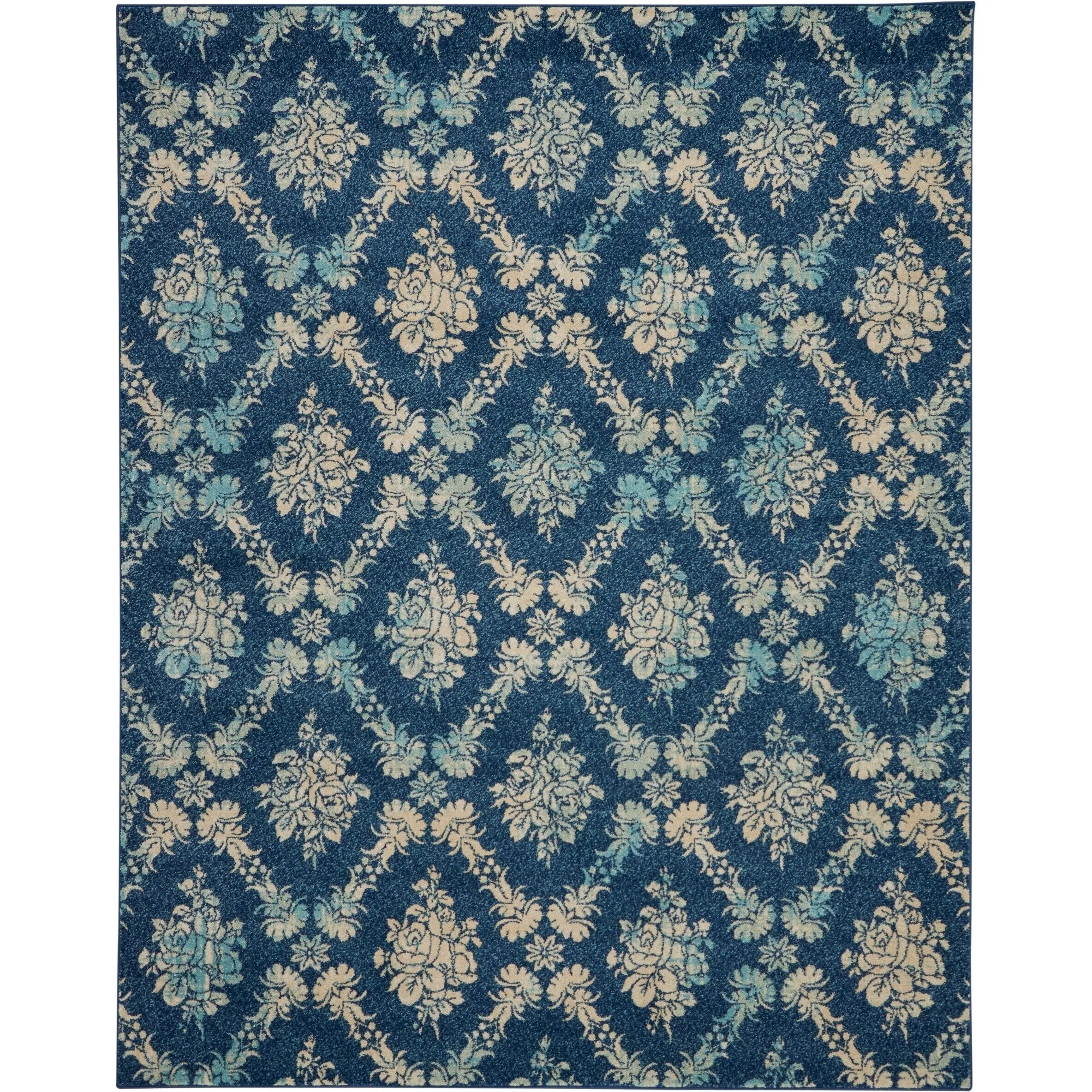 Nourison Tranquil French Country Floral Damask Area Rug