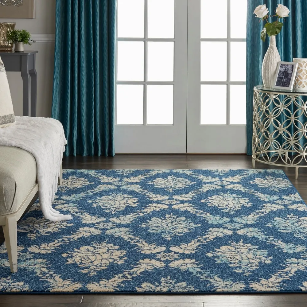 Nourison Tranquil French Country Floral Damask Area Rug