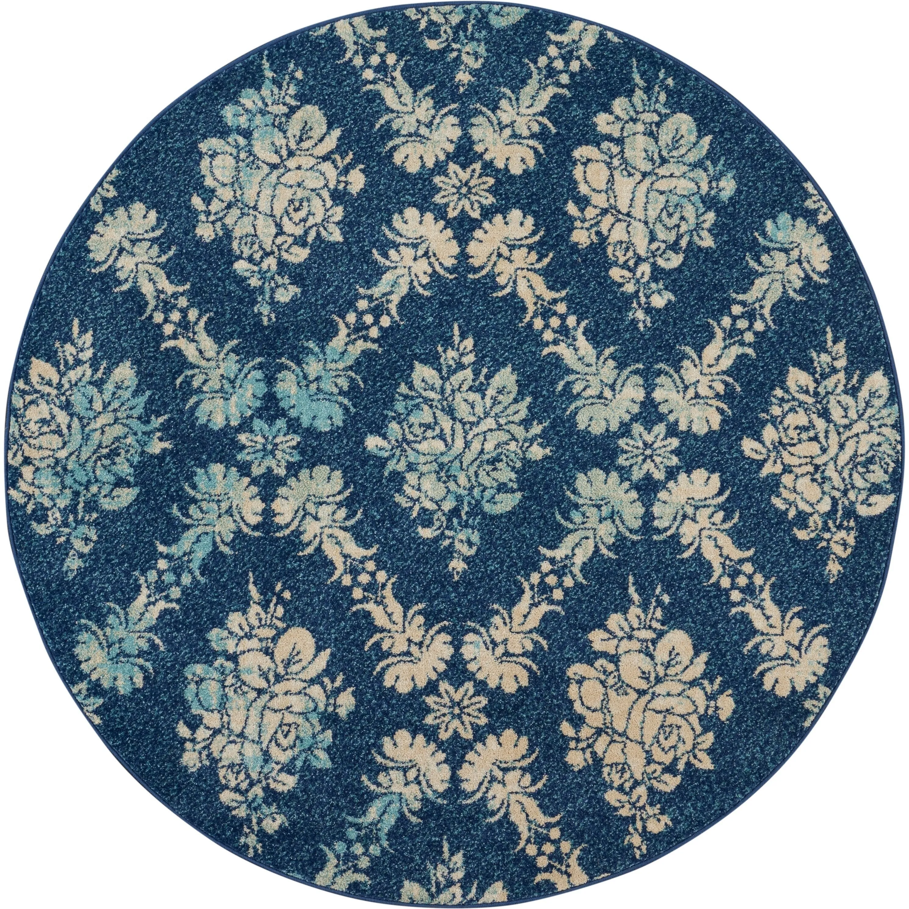 Nourison Tranquil French Country Floral Damask Area Rug