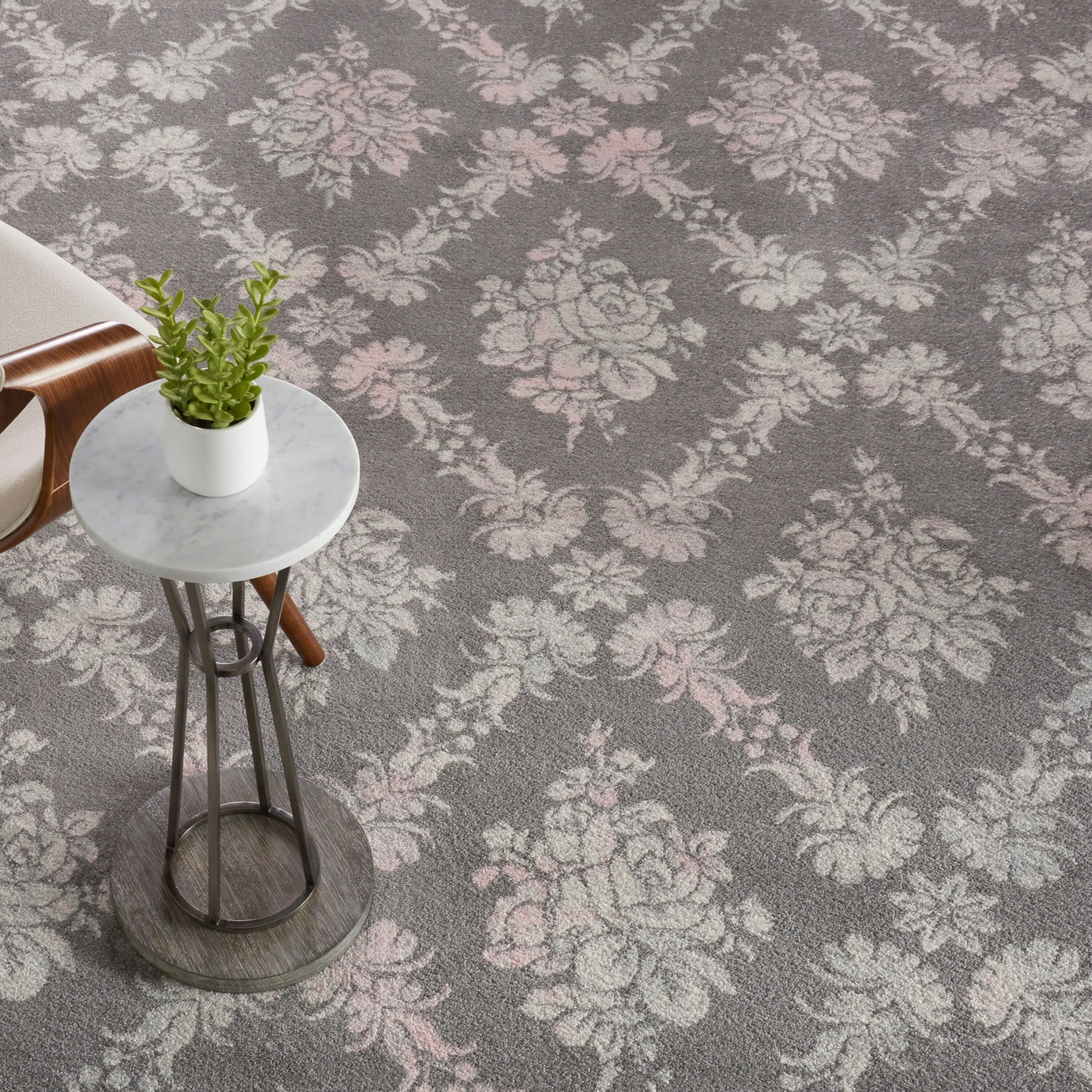 Nourison Tranquil French Country Floral Damask Area Rug