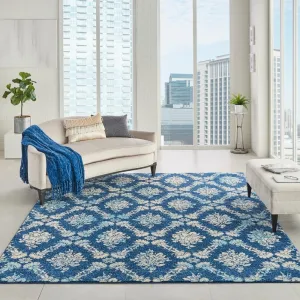 Nourison Tranquil French Country Floral Damask Area Rug