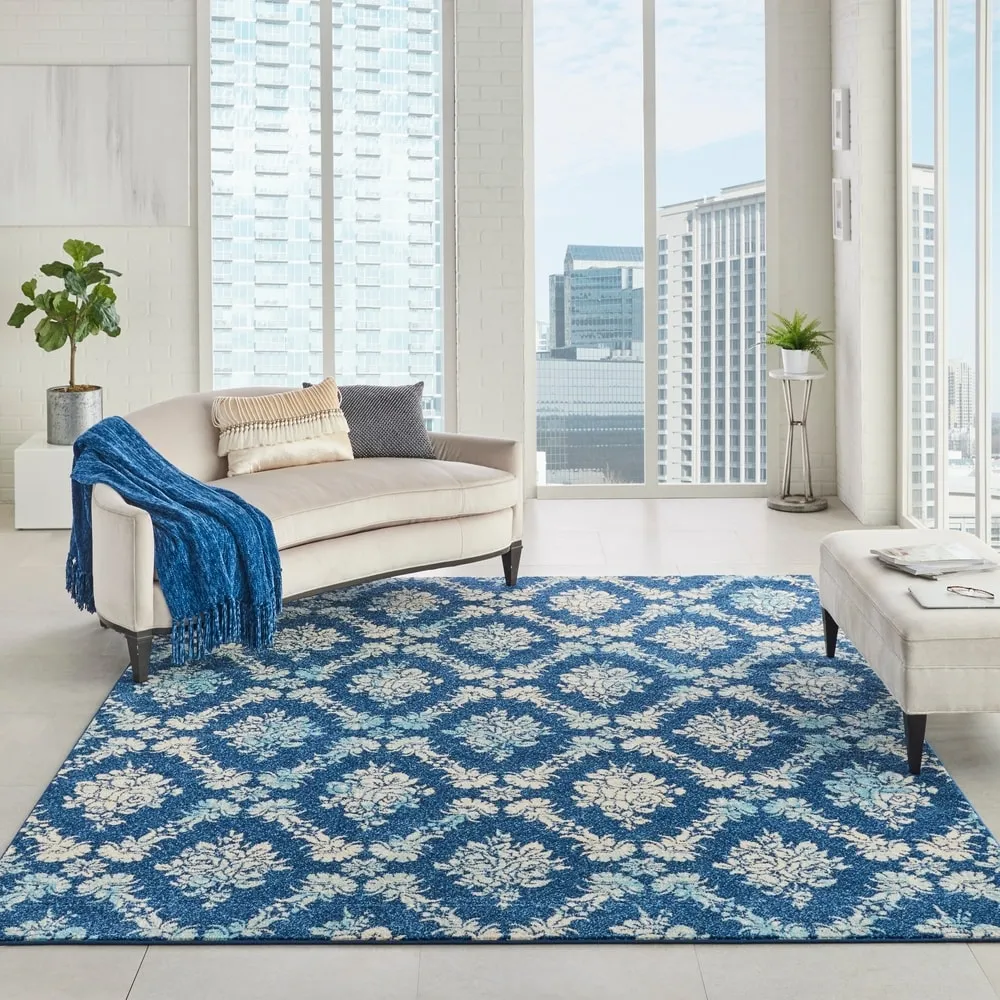 Nourison Tranquil French Country Floral Damask Area Rug