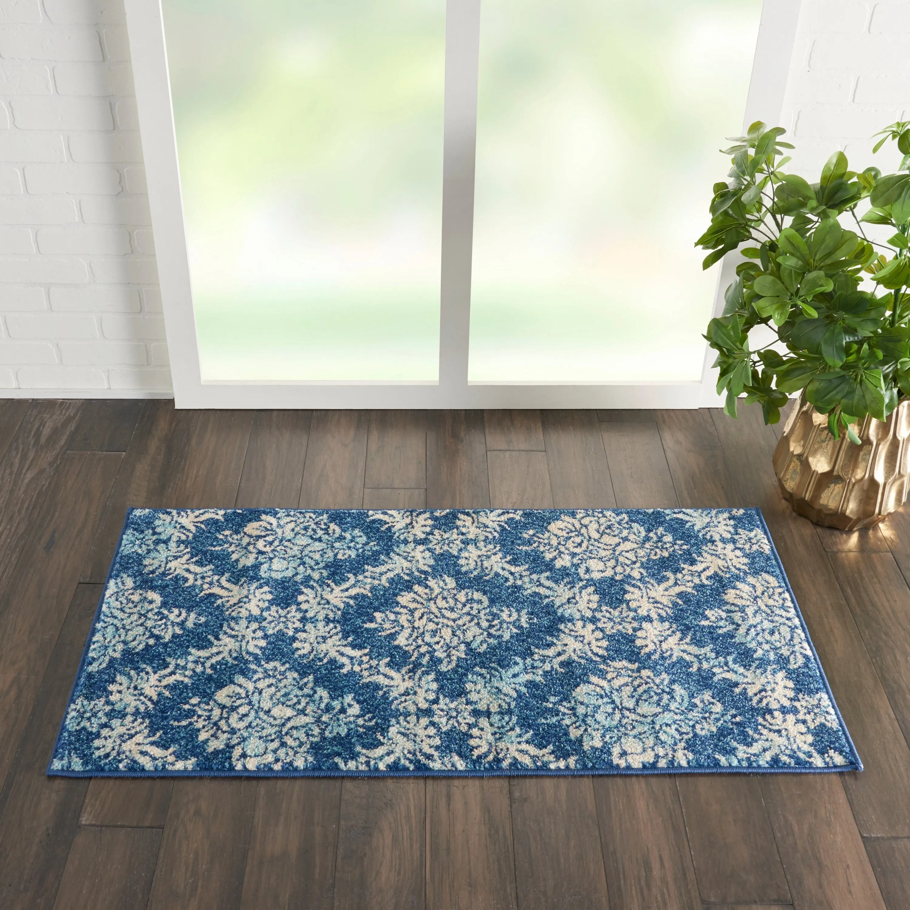 Nourison Tranquil French Country Floral Damask Area Rug