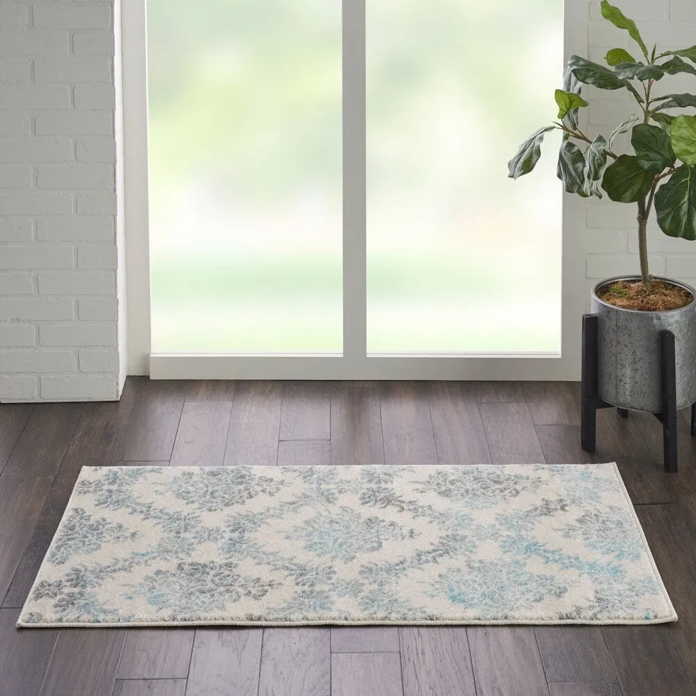 Nourison Tranquil French Country Floral Damask Area Rug