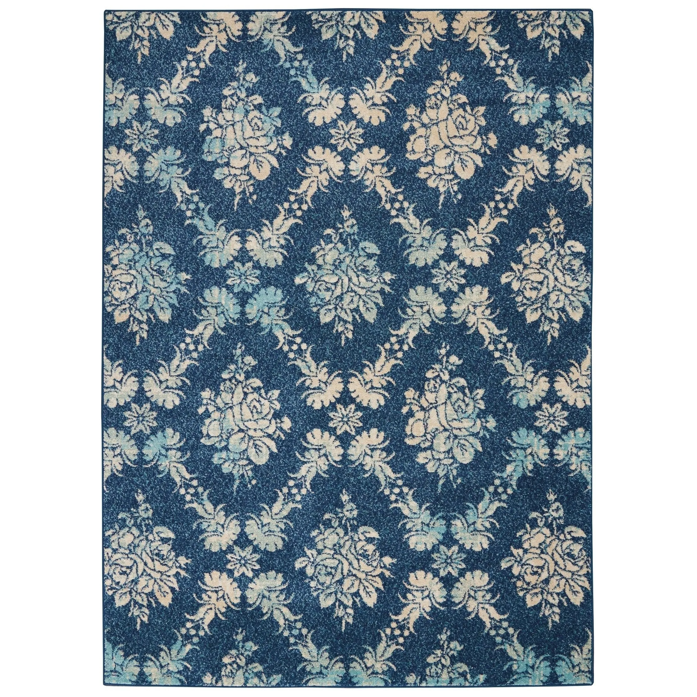 Nourison Tranquil French Country Floral Damask Area Rug
