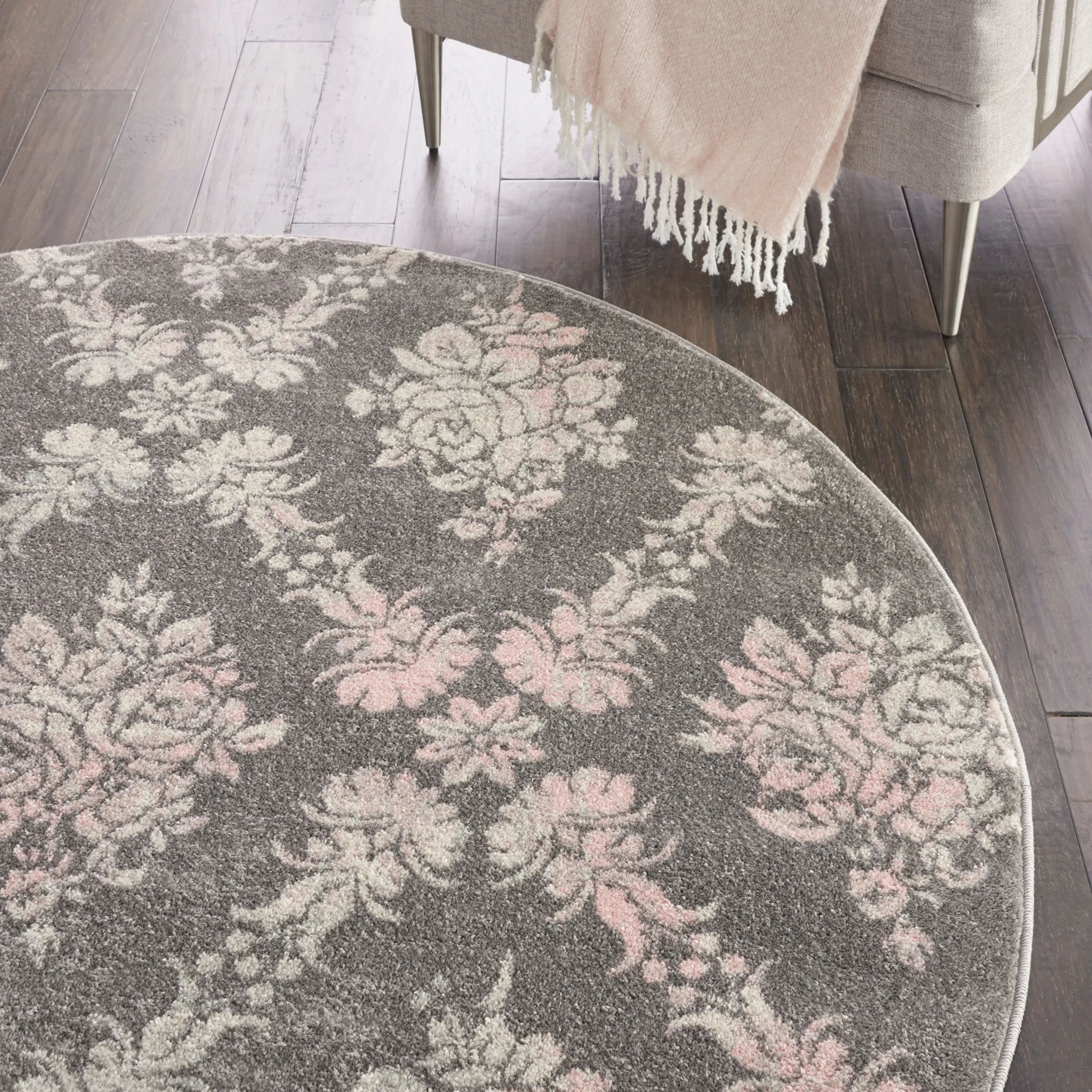 Nourison Tranquil French Country Floral Damask Area Rug