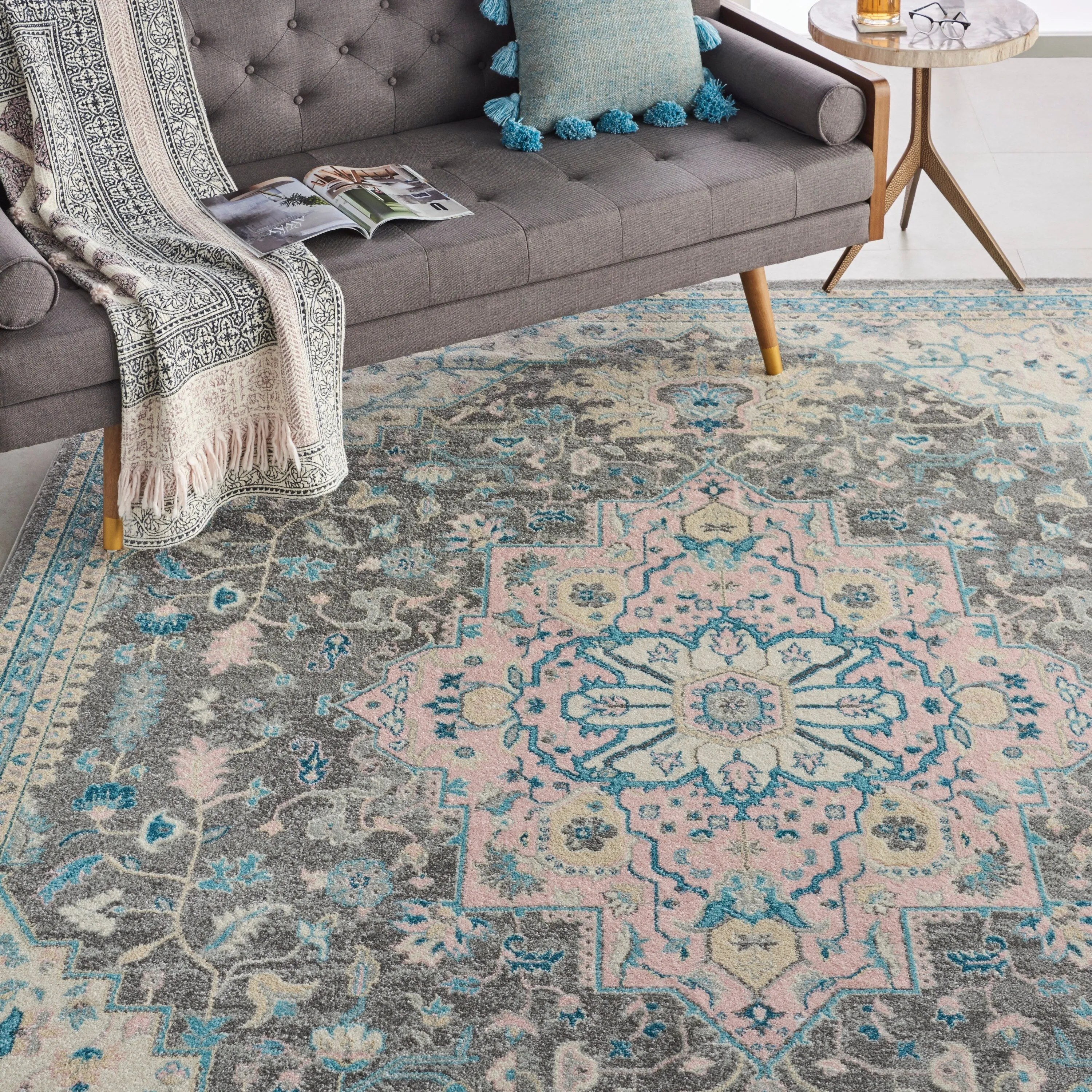 Nourison Tranquil Persian Vintage Oushak Area Rug