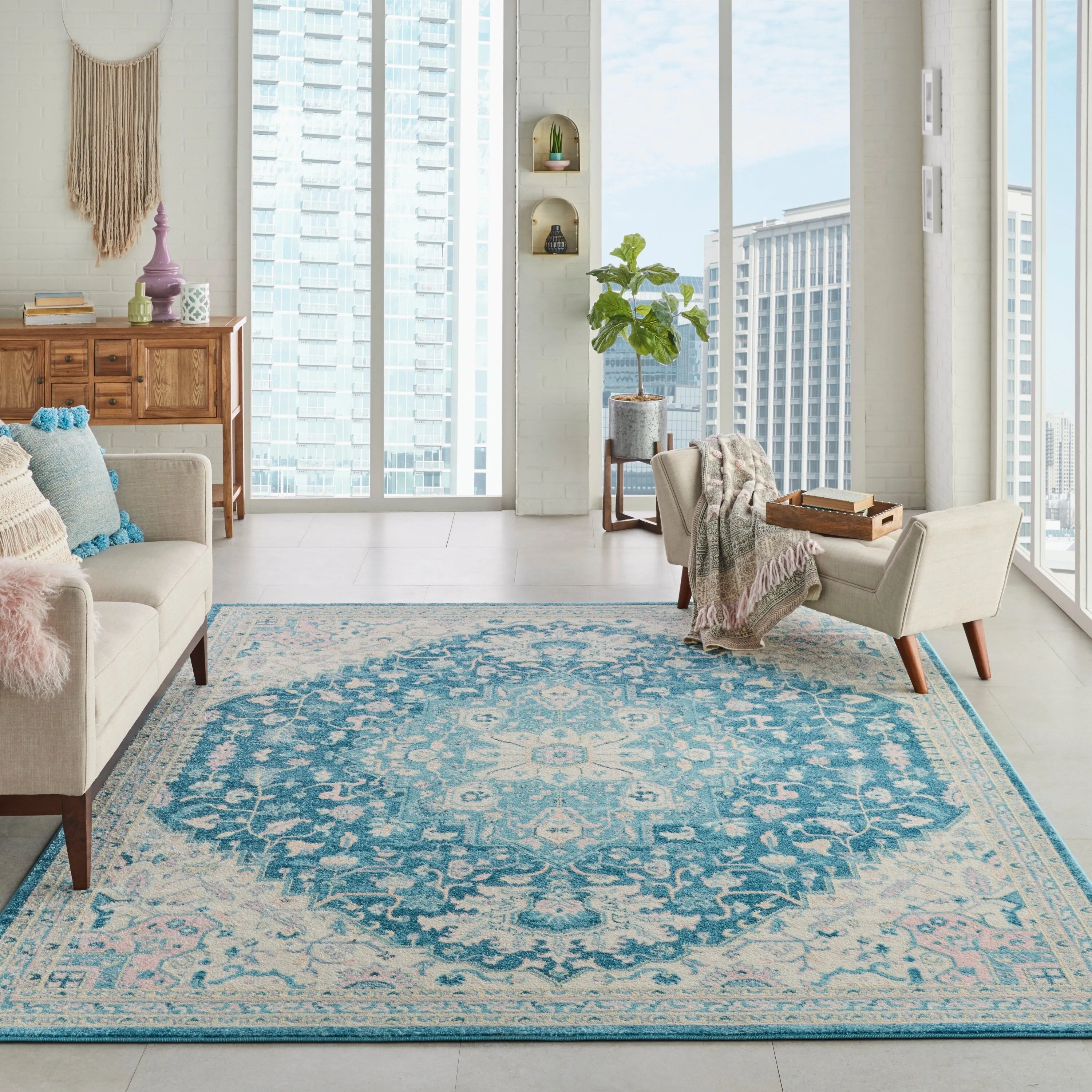 Nourison Tranquil Persian Vintage Oushak Area Rug