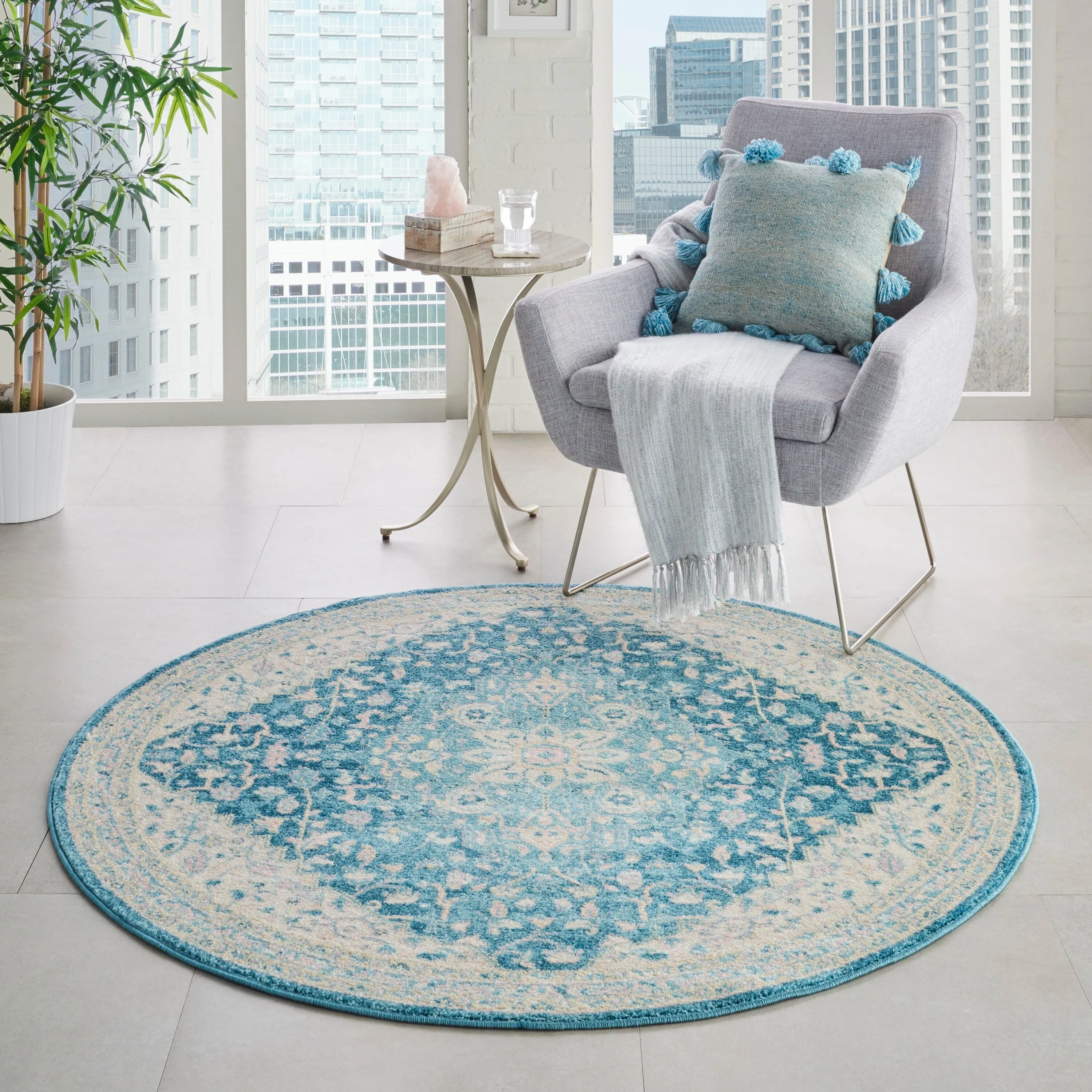 Nourison Tranquil Persian Vintage Oushak Area Rug