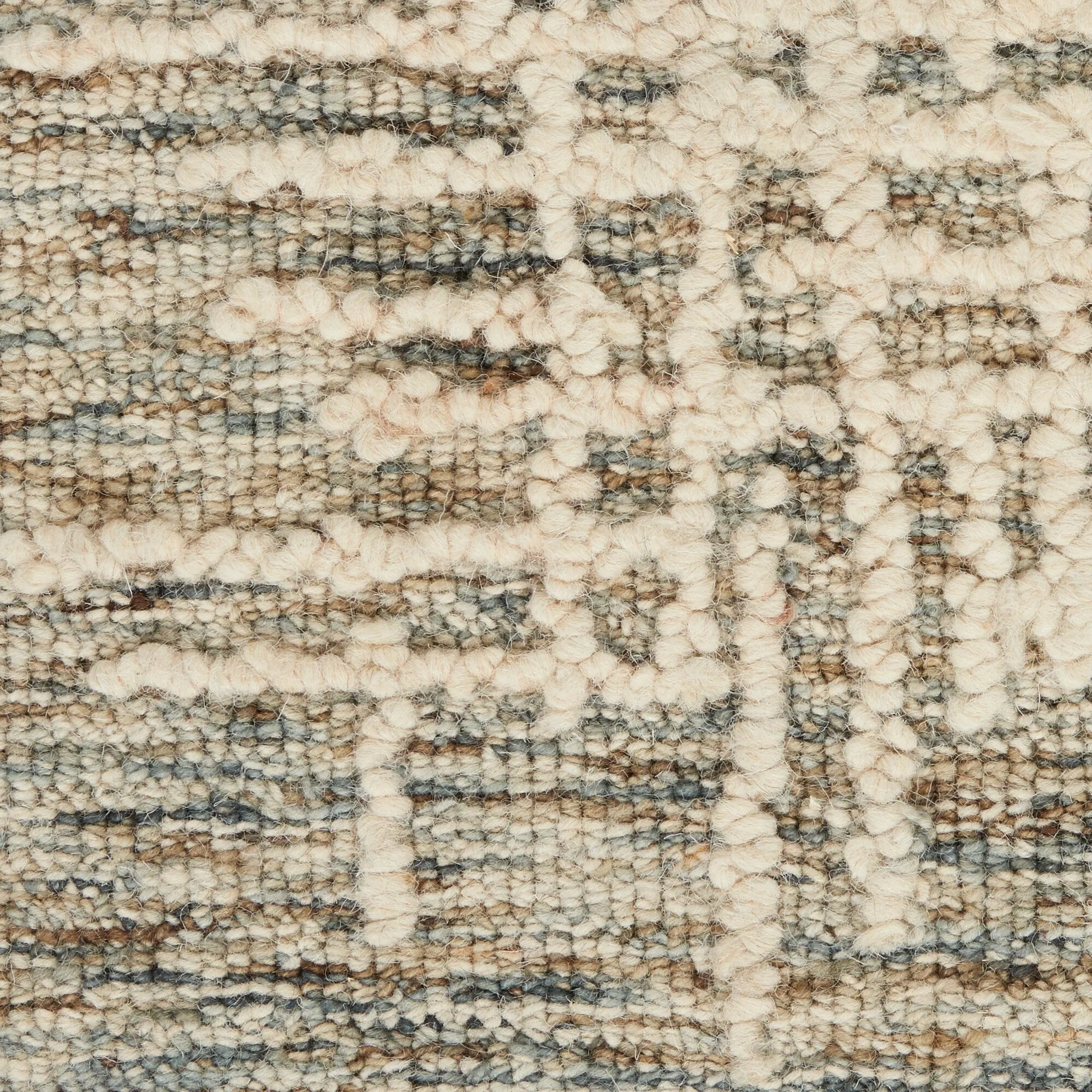 Nourison Vail Textured Wool Modern Crosshatch Area Rug