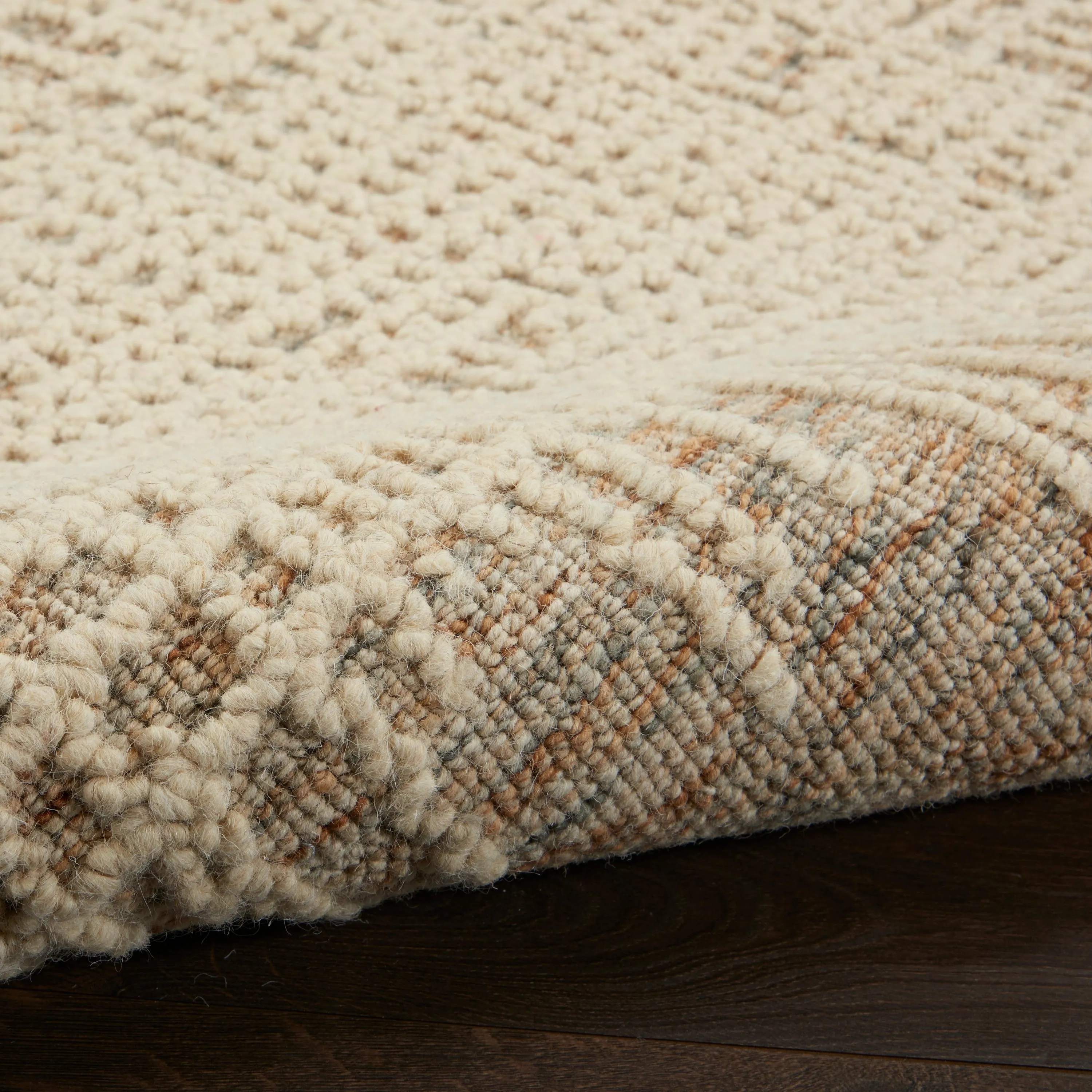Nourison Vail Textured Wool Modern Crosshatch Area Rug