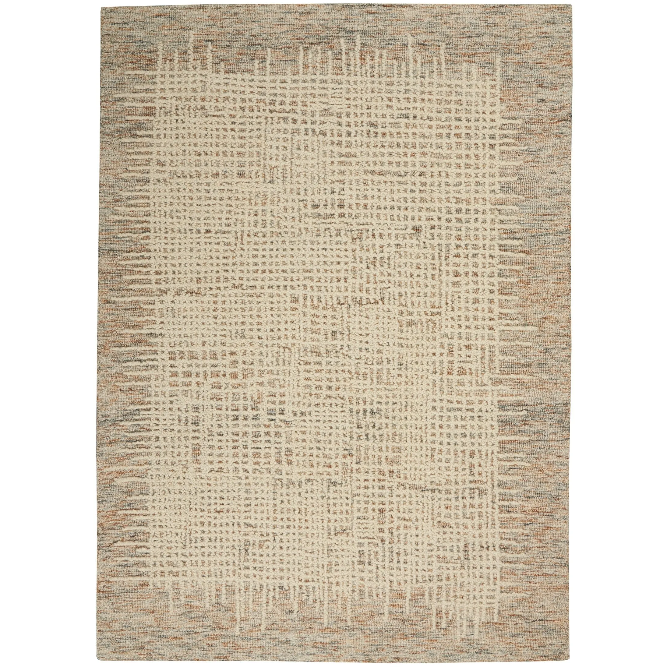 Nourison Vail Textured Wool Modern Crosshatch Area Rug