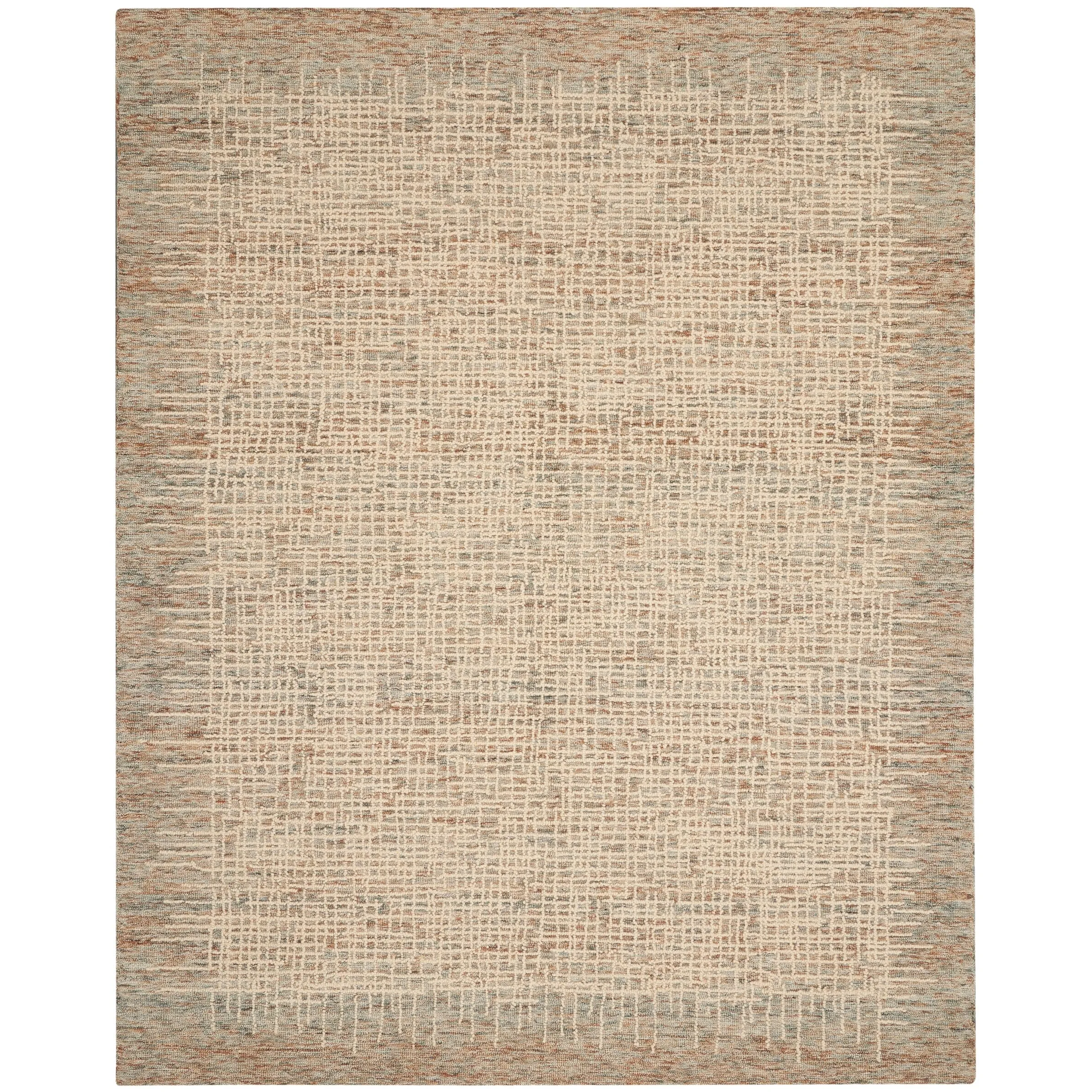 Nourison Vail Textured Wool Modern Crosshatch Area Rug