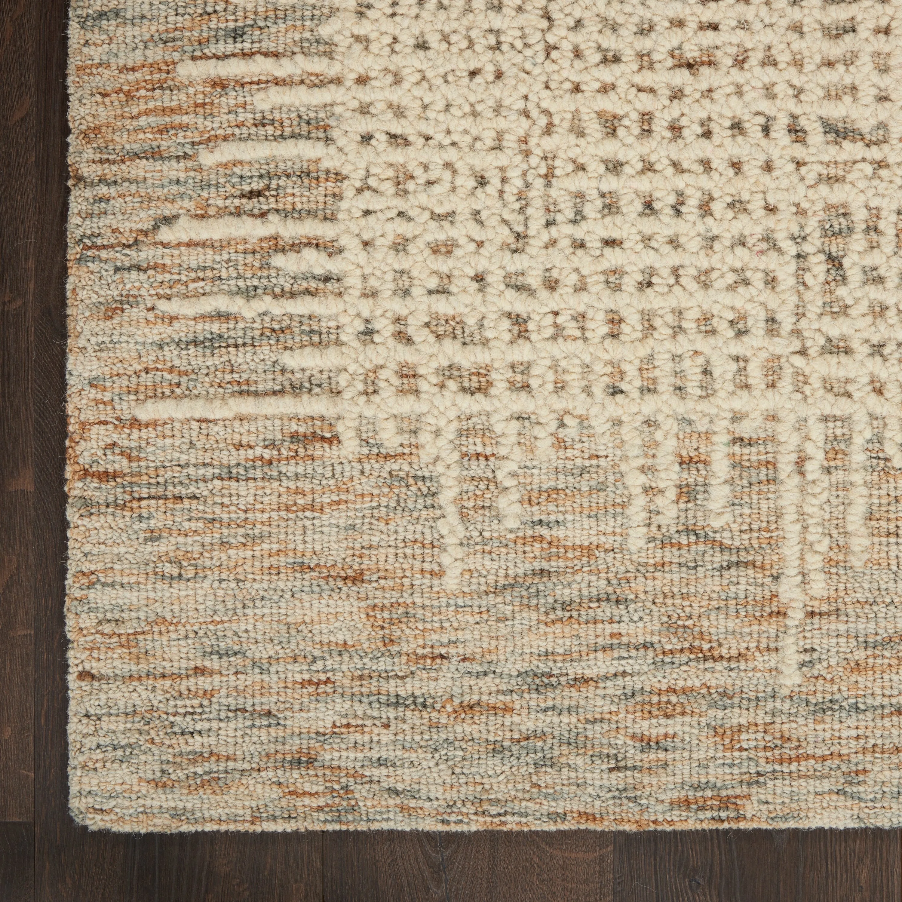 Nourison Vail Textured Wool Modern Crosshatch Area Rug