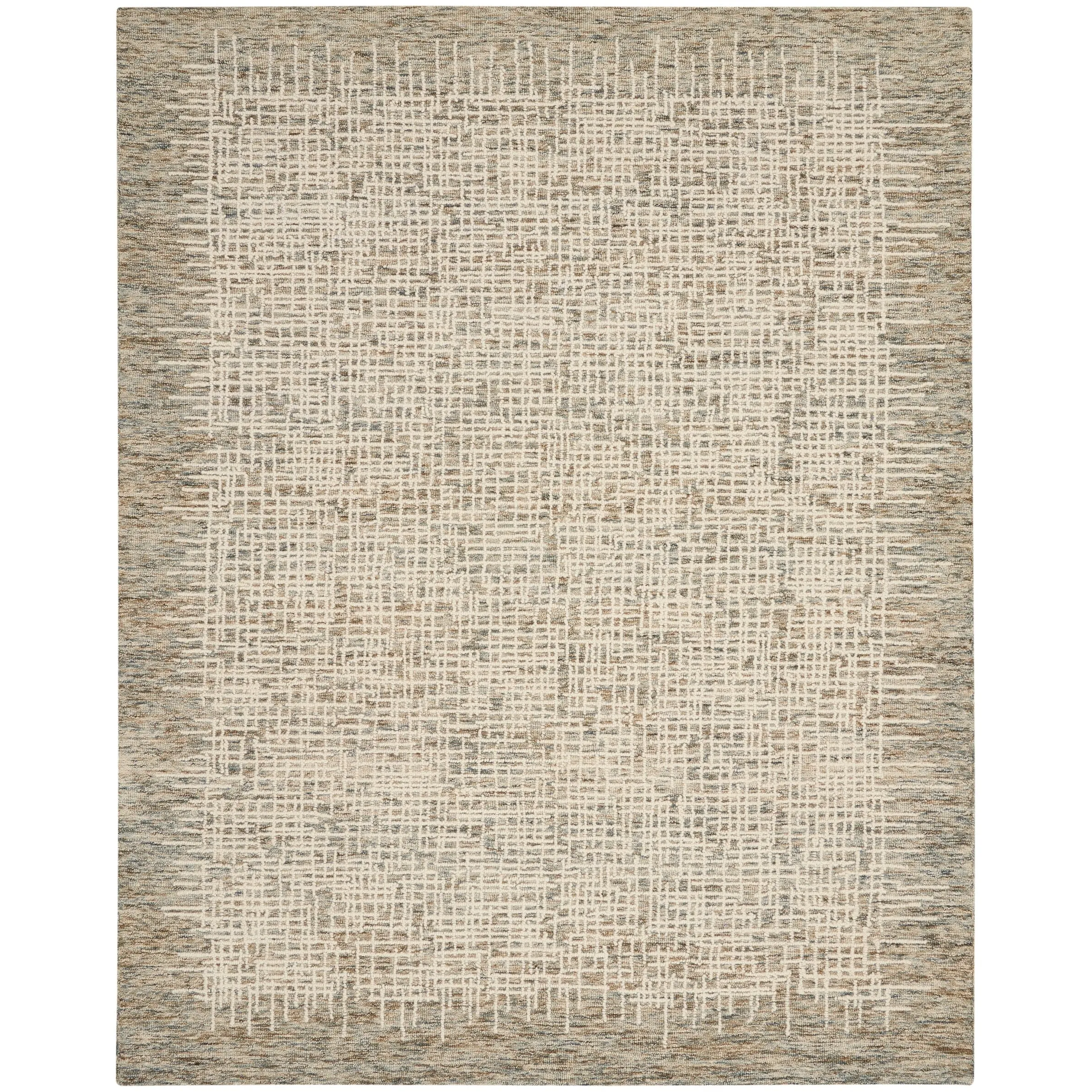 Nourison Vail Textured Wool Modern Crosshatch Area Rug