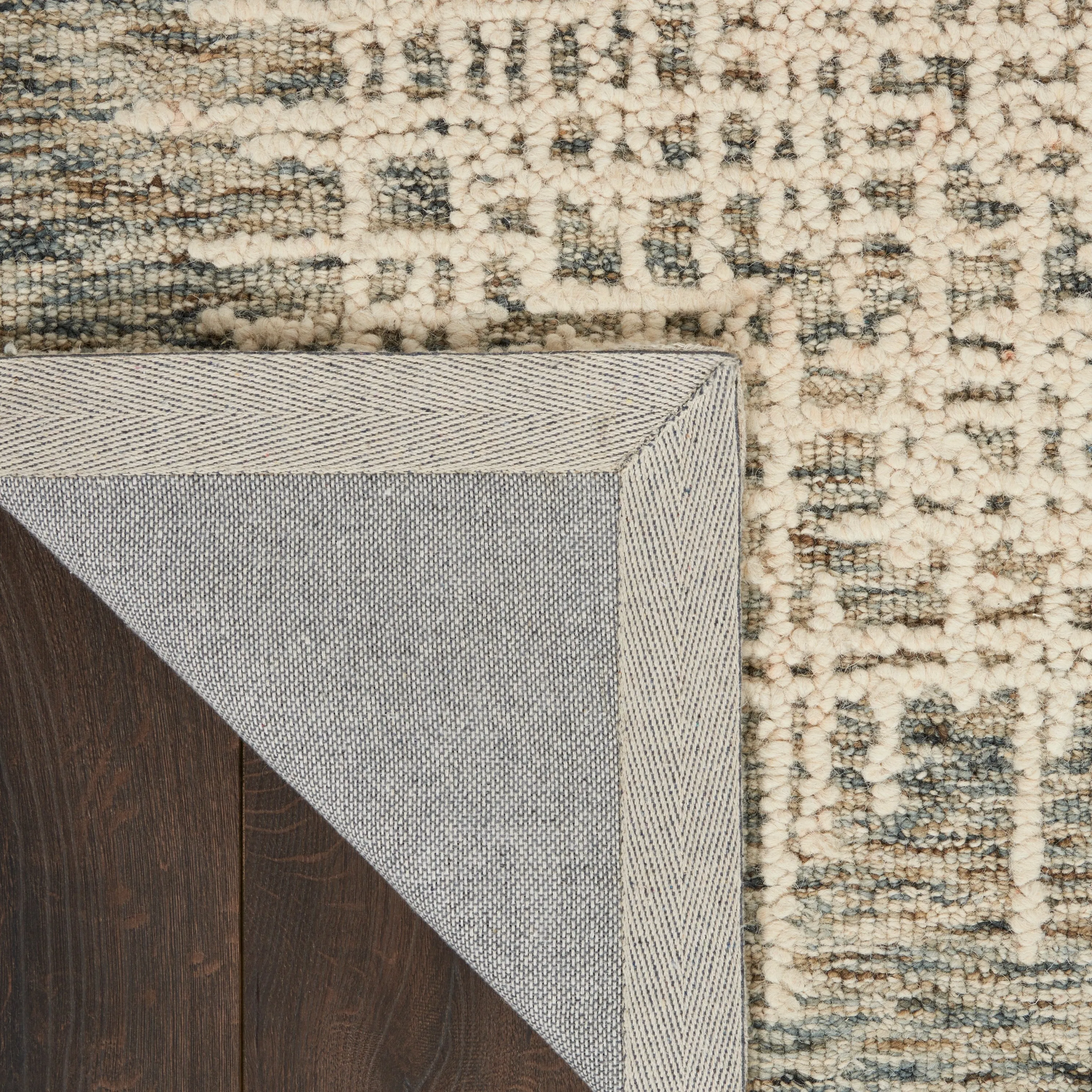 Nourison Vail Textured Wool Modern Crosshatch Area Rug