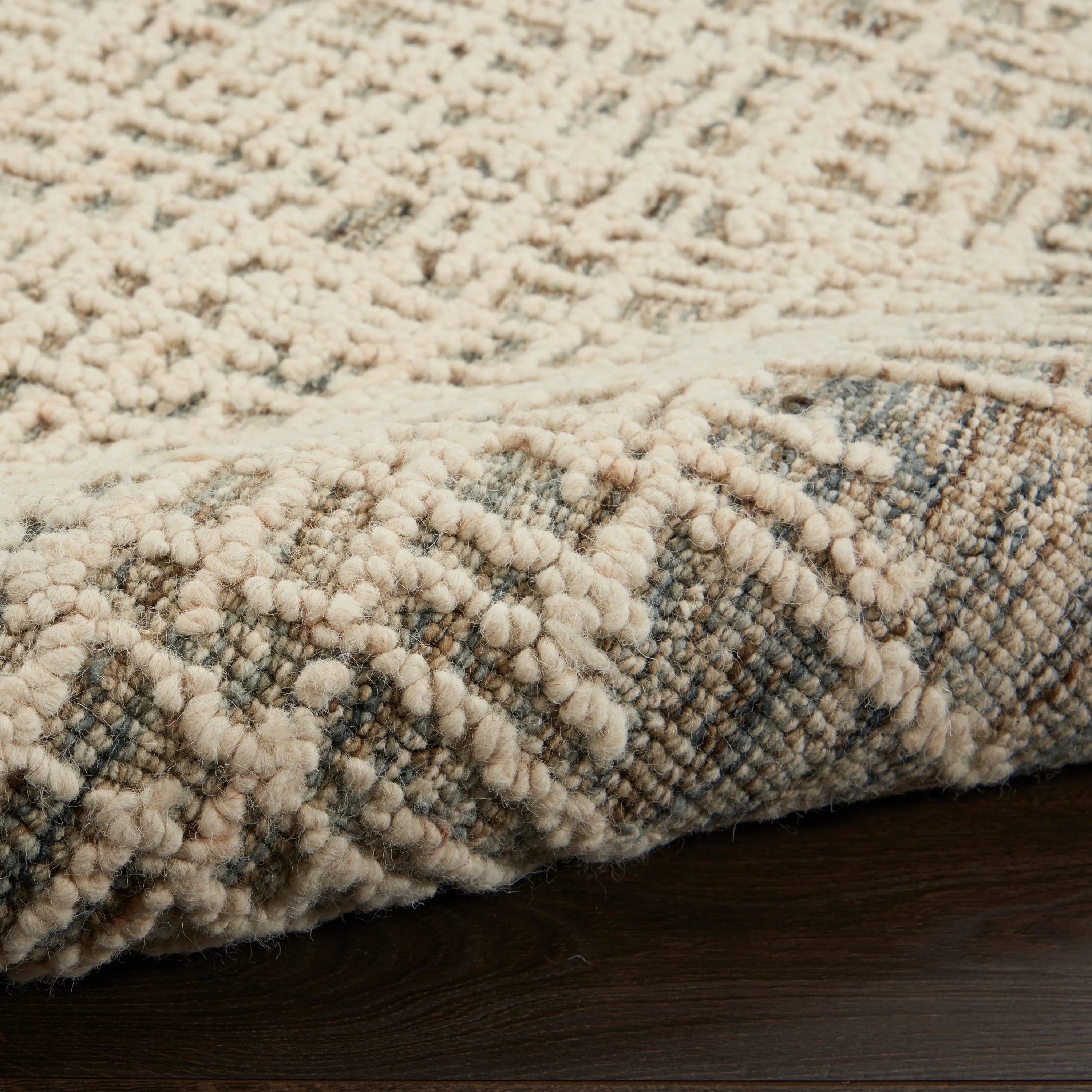 Nourison Vail Textured Wool Modern Crosshatch Area Rug