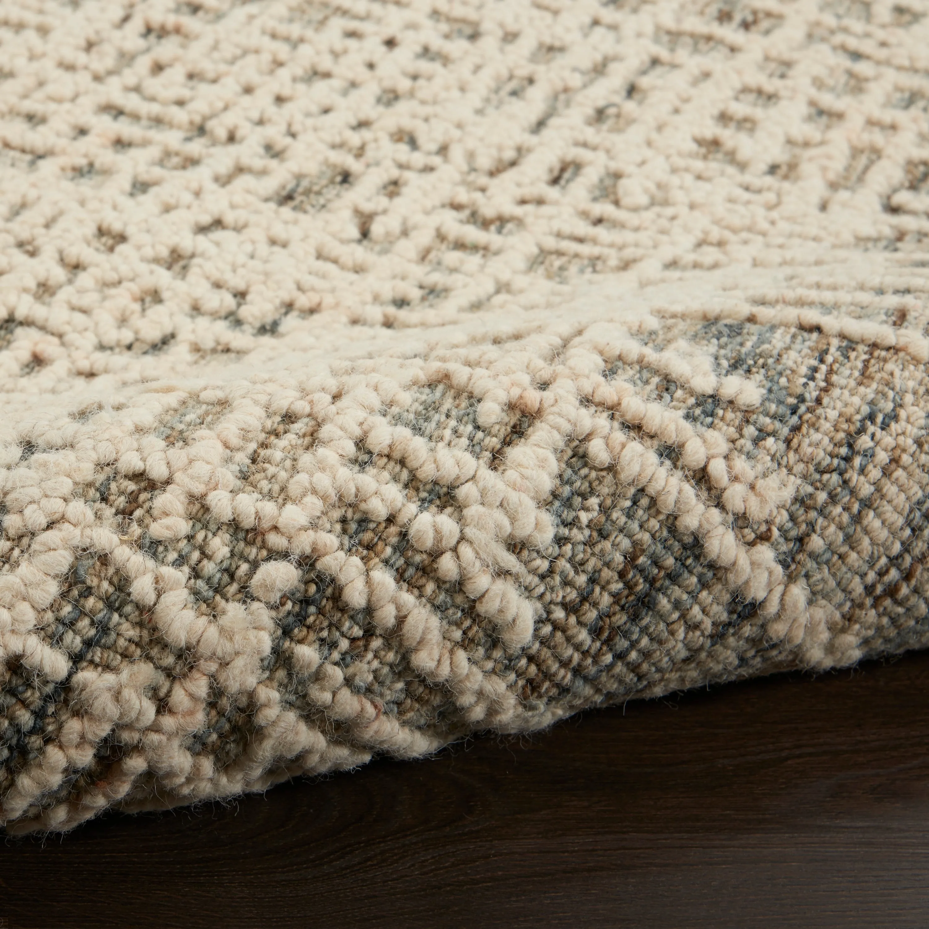 Nourison Vail Textured Wool Modern Crosshatch Area Rug