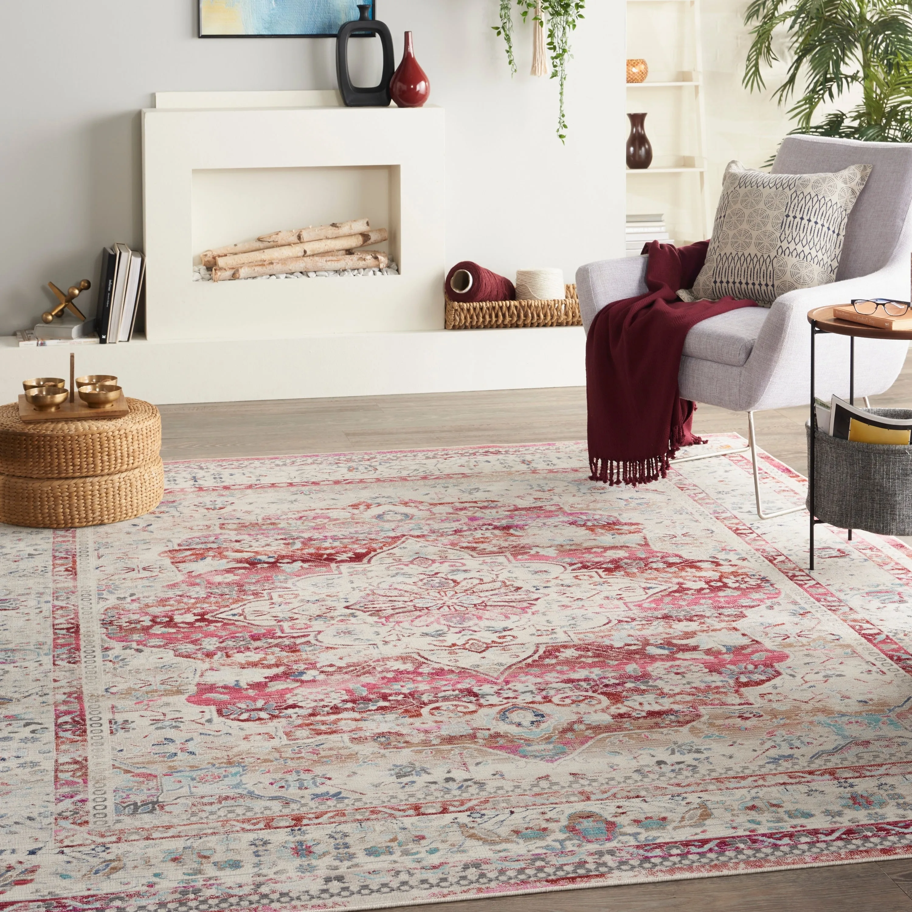 Nourison Vintage Kashan Persian Medallion Area Rug