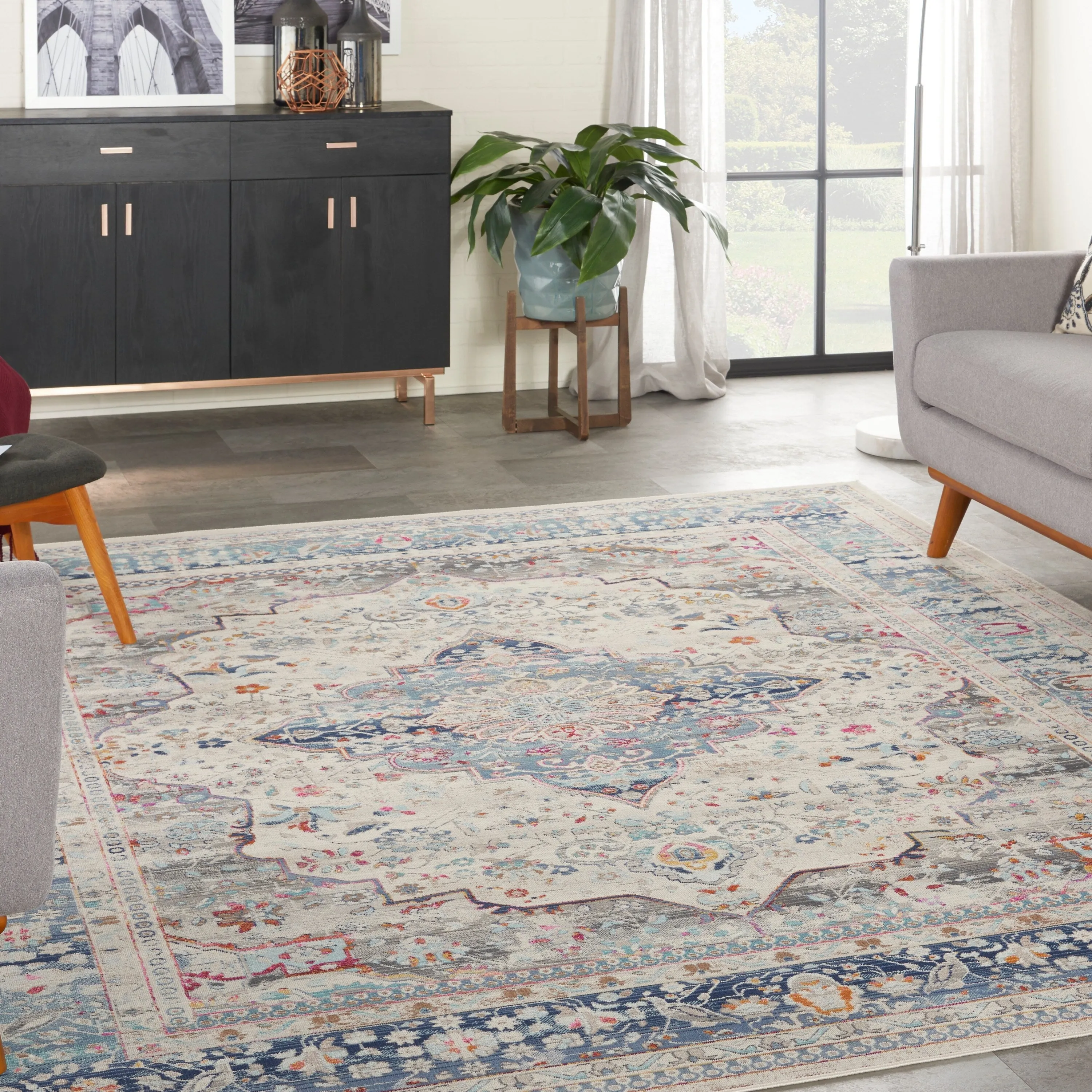 Nourison Vintage Kashan Persian Medallion Area Rug