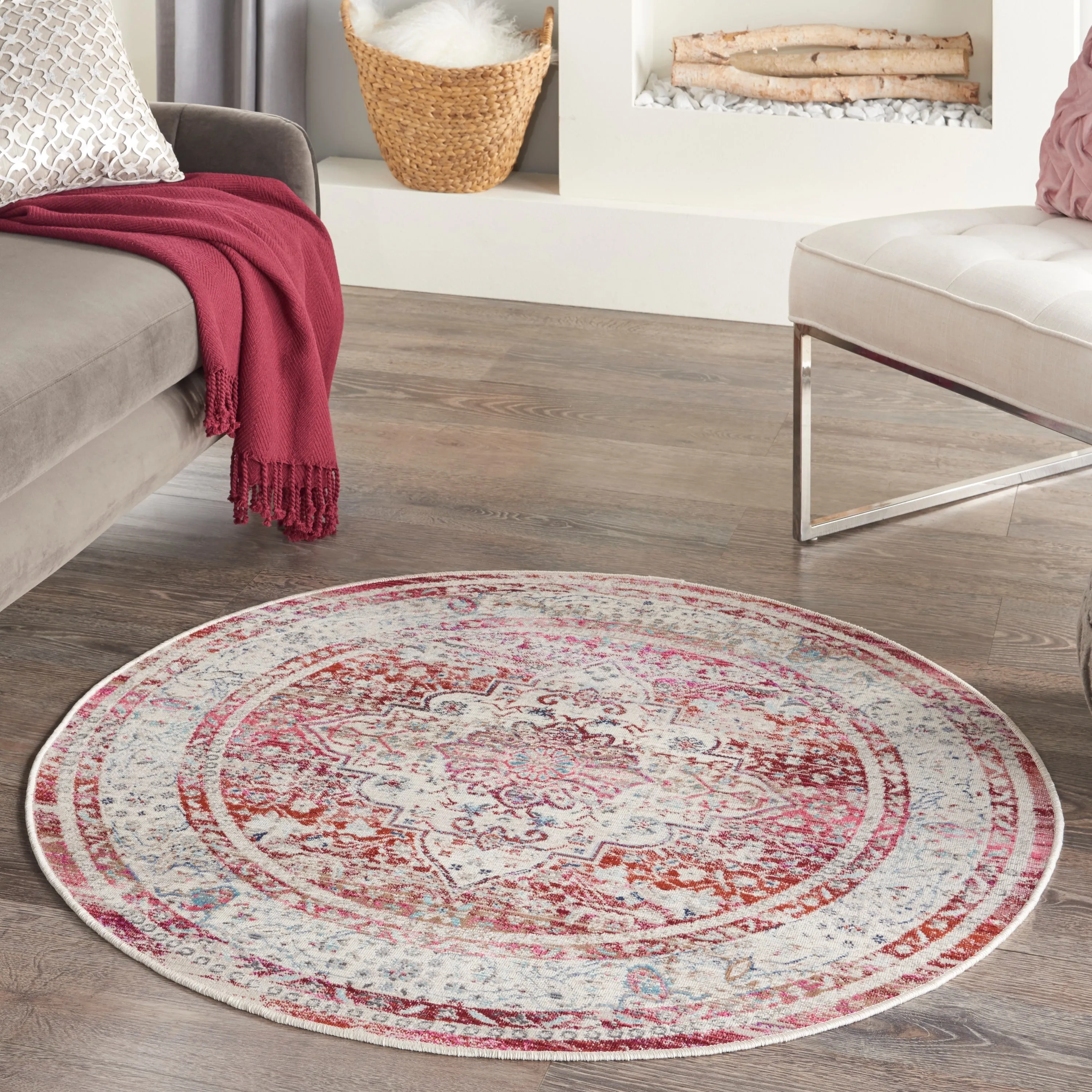Nourison Vintage Kashan Persian Medallion Area Rug