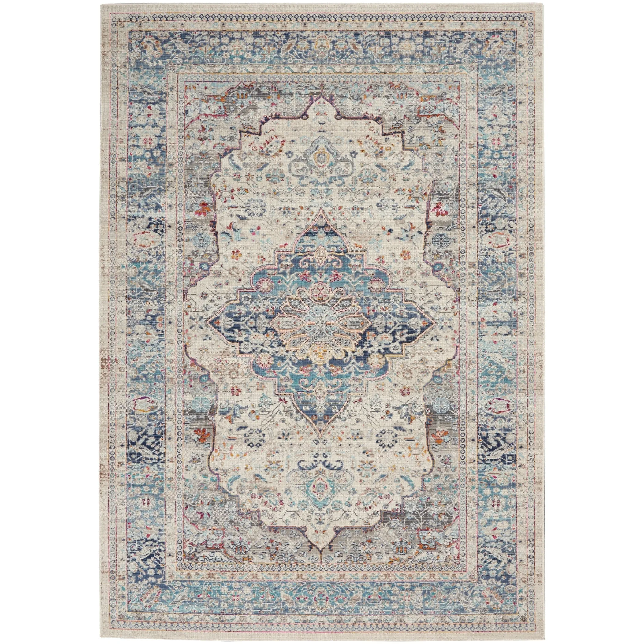 Nourison Vintage Kashan Persian Medallion Area Rug
