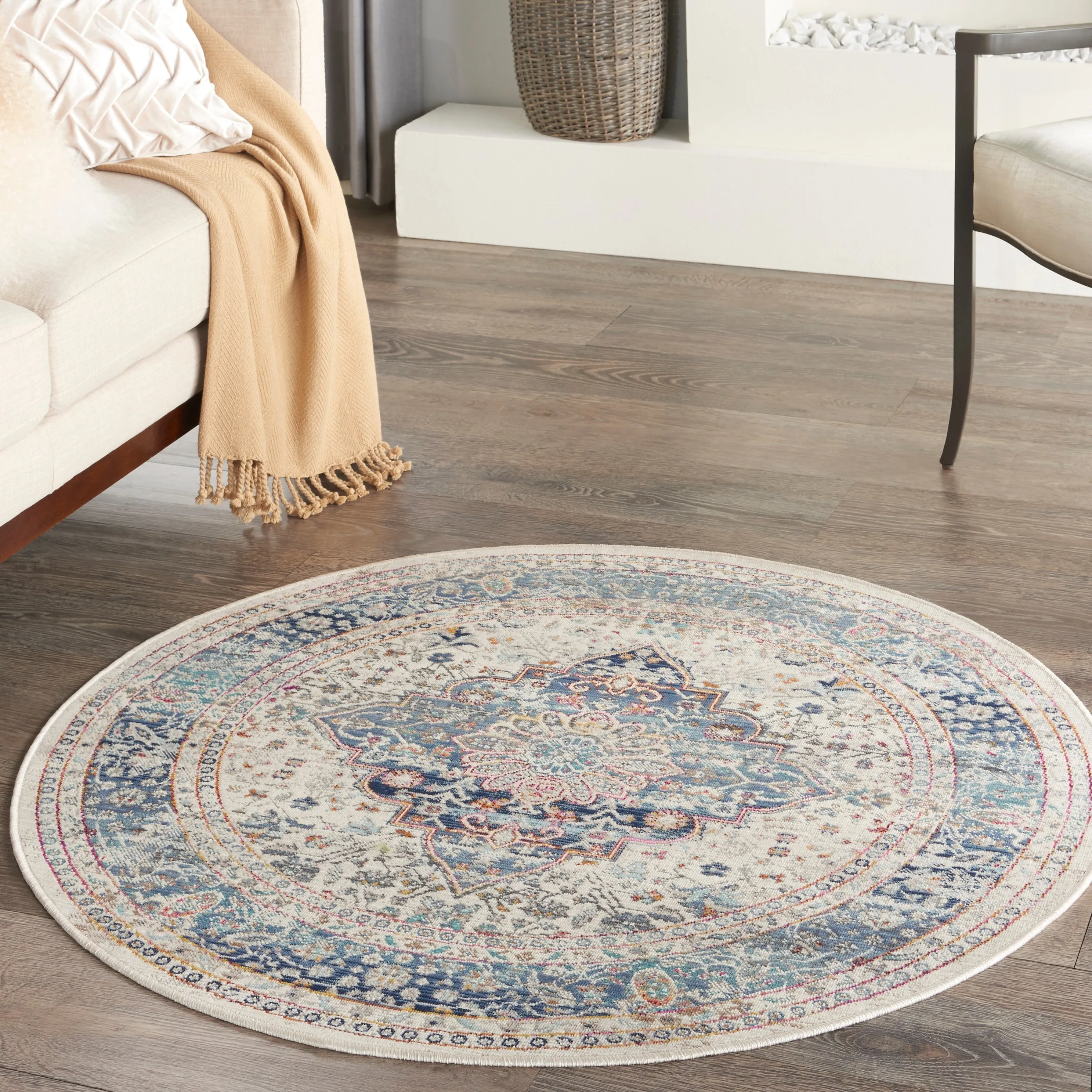 Nourison Vintage Kashan Persian Medallion Area Rug