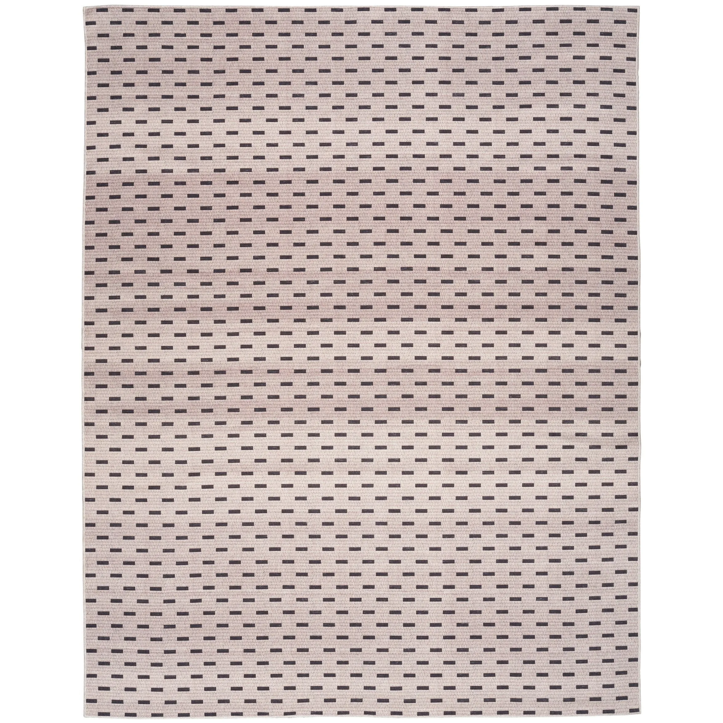 Nourison Washables Indoor Cream Geometric Area Rug